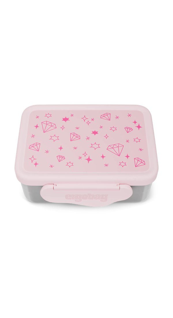 ergobag Lunchbox Edelstahl Brotdose, Edelstahl, (Edelstahl Brotdose, 3-tlg., 1x Brotdose, 1x Trennfach), spülmaschinengeeignet bis 45 Grad, Handwäsche empfohlen