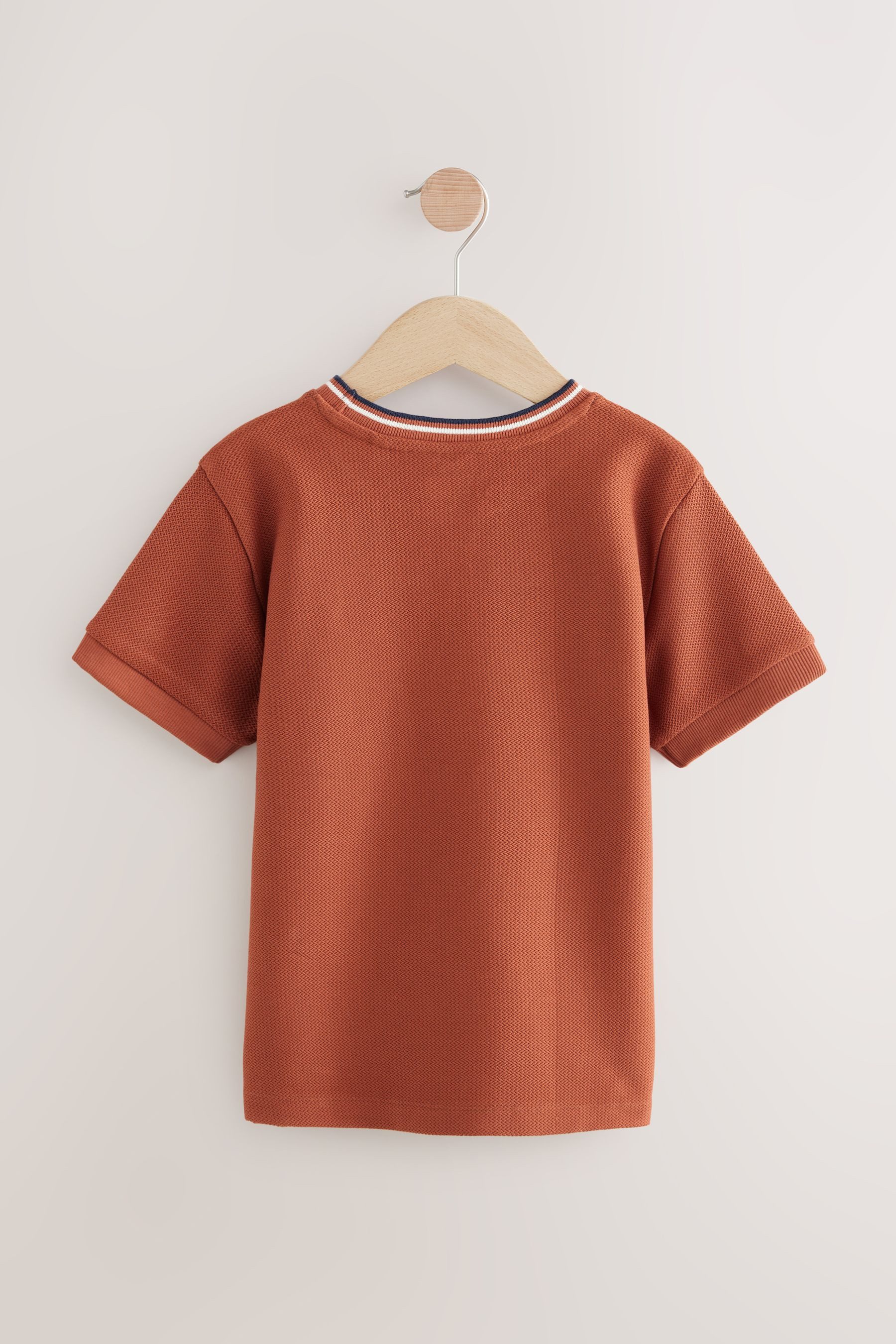 Next T-Shirt Strukturiertes T-Shirt aus 100 % günstig online kaufen