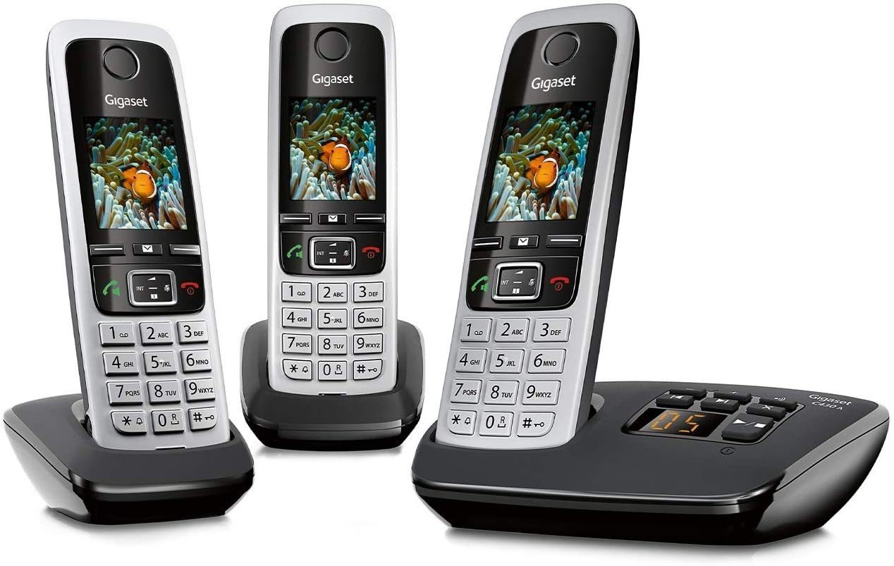 Gigaset Gigaset C430A Trio mit Anrufbeantworter Schnurloses DECT-Telefon (Mobilteile: 3)