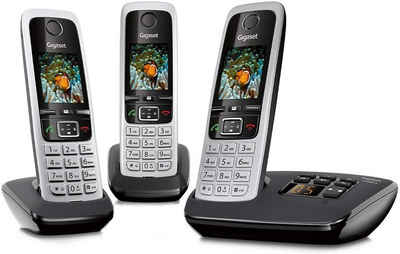 Gigaset Gigaset C430A Trio mit Anrufbeantworter Schnurloses DECT-Telefon (Mobilteile: 3)