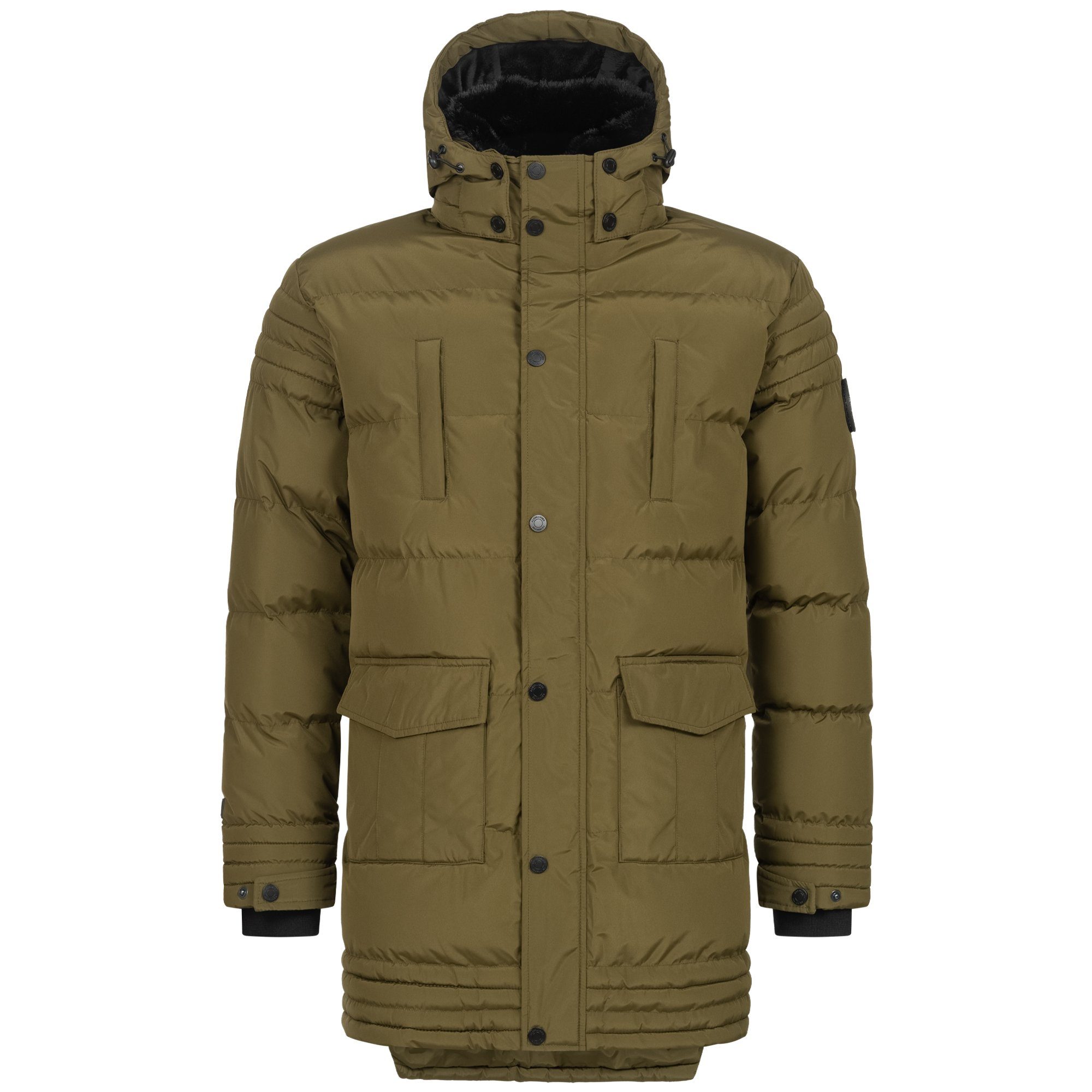 Olive Alessandro Winterjacke Teddyfelleinsatz mit Salvarini Dark ASVenico