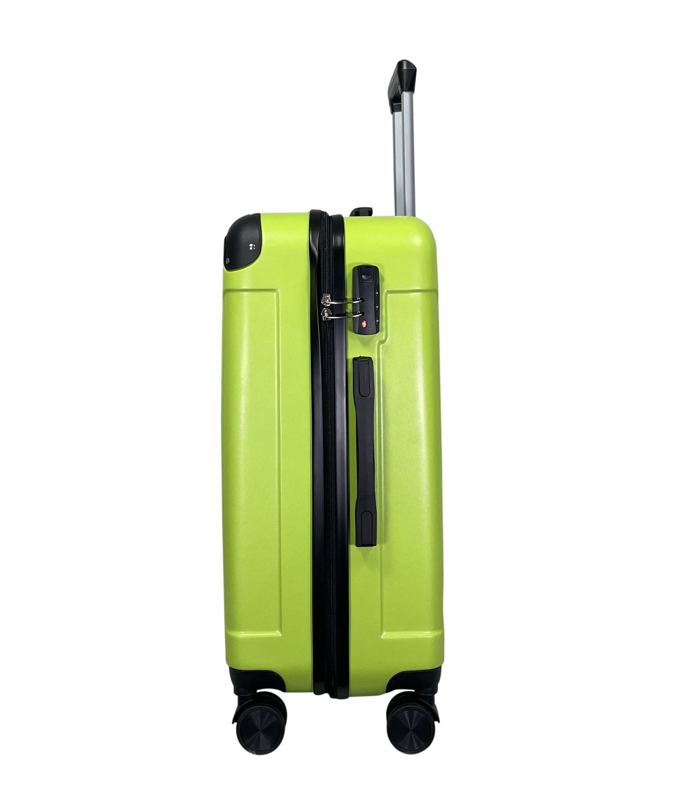Koffer M/L/XL Koffer 4 oder Zwillingsrollen Set Trolley Reisekoffer ABS Grün MTB