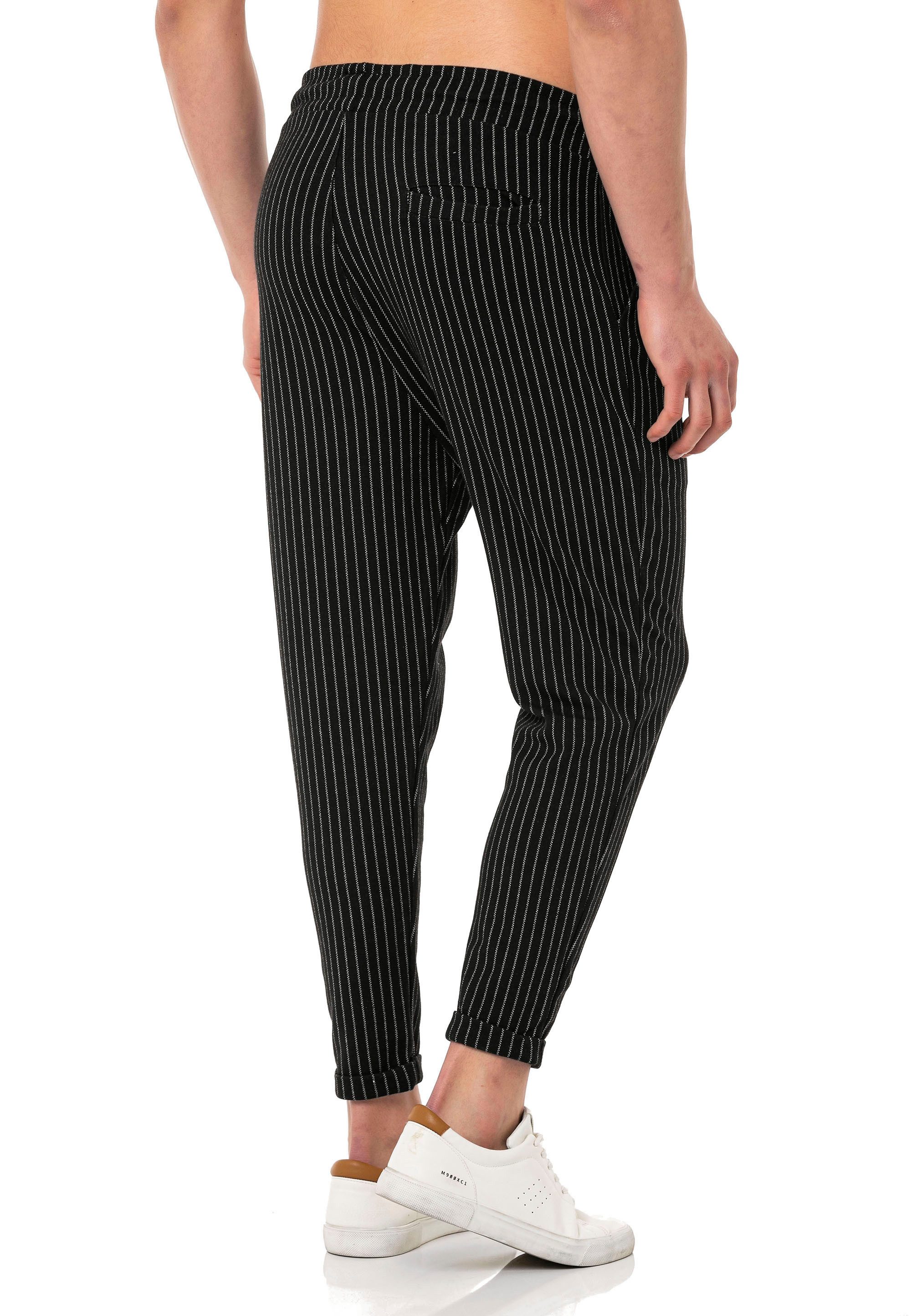 RedBridge Schlupfhose stilvoll mit Nadelstreifen und elastischem Bund