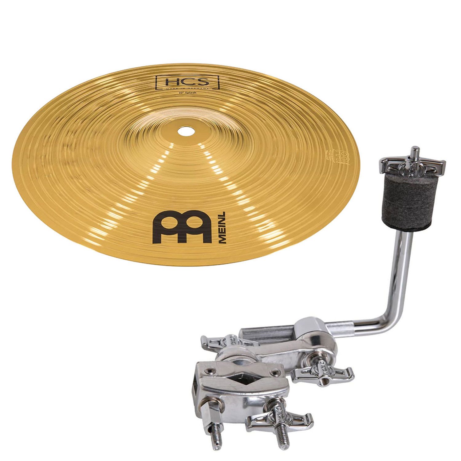 Meinl Cymbals Becken Meinl Becken HCS10S Splash 10 Zoll mit PA-ACM-SP Becken-Halter, Becken, Vorteils-Set