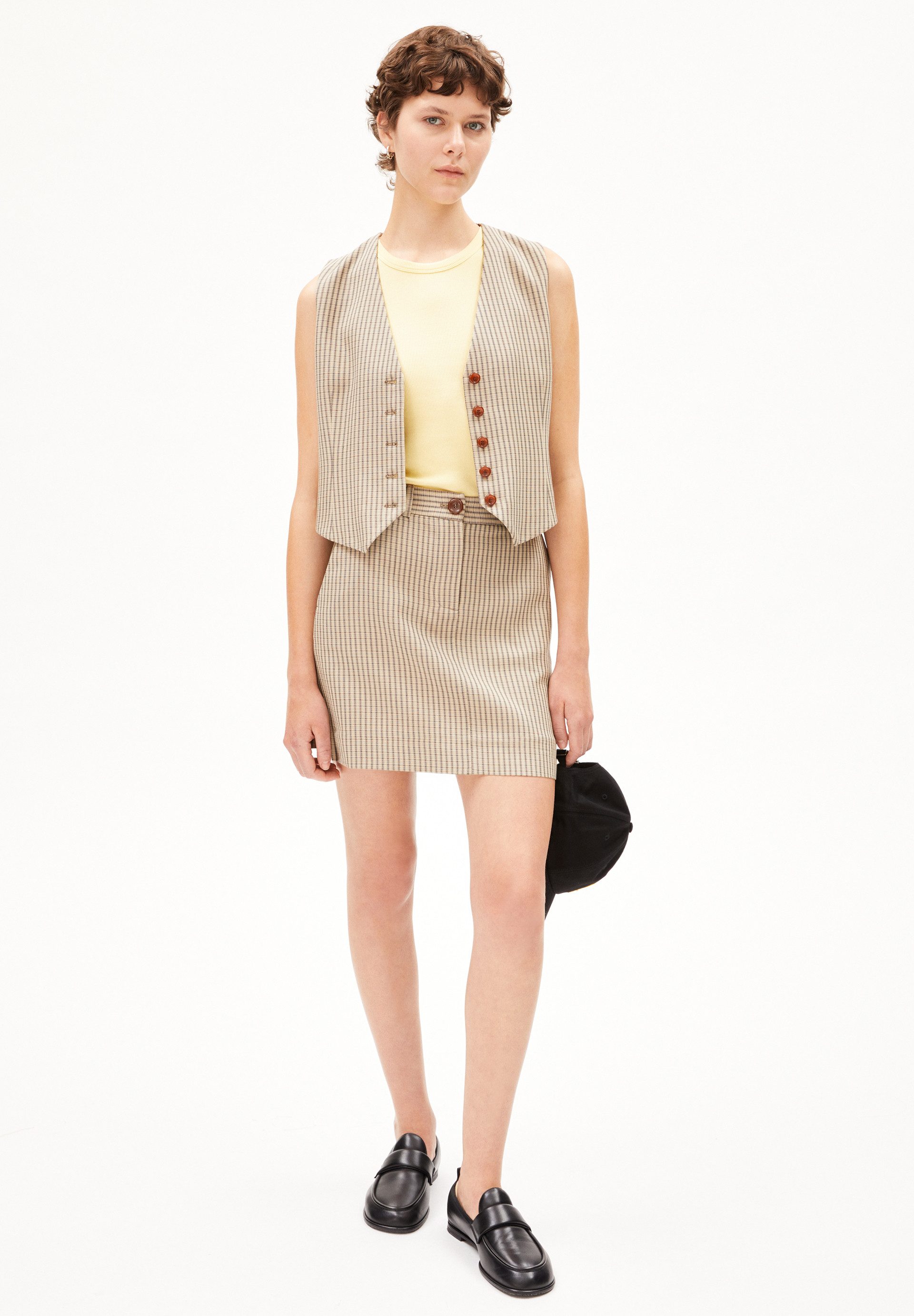 Armedangels Jerseyrock CHYALAA Webrock aus LENZING™ ECOVERO™ Viskose (Regular Fit) Mini