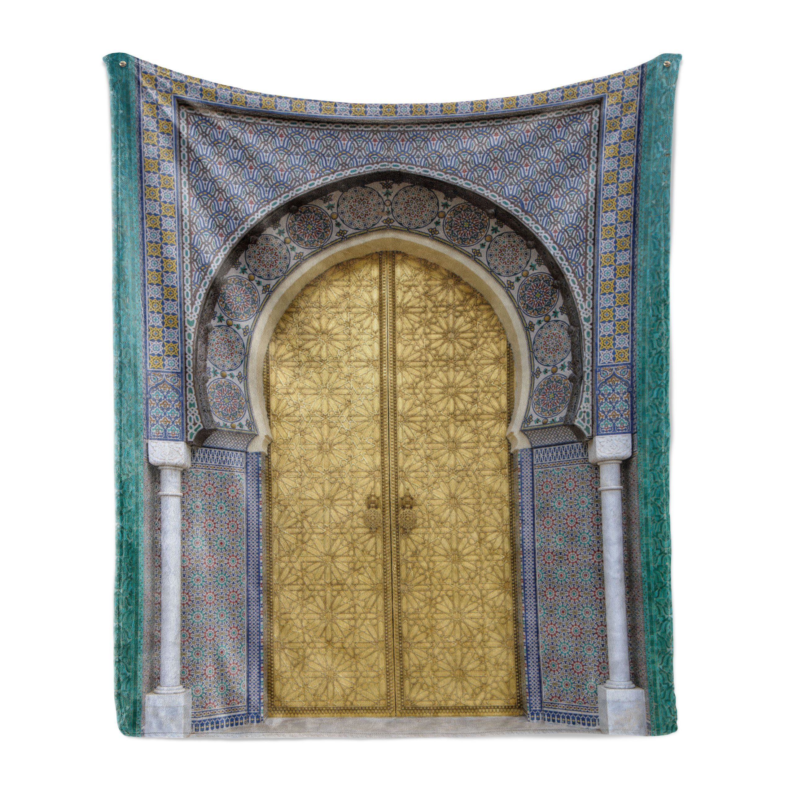 Wohndecke Gemütlicher Plüsch für den Innen- und Außenbereich, Abakuhaus, marokkanisch Antike Türen