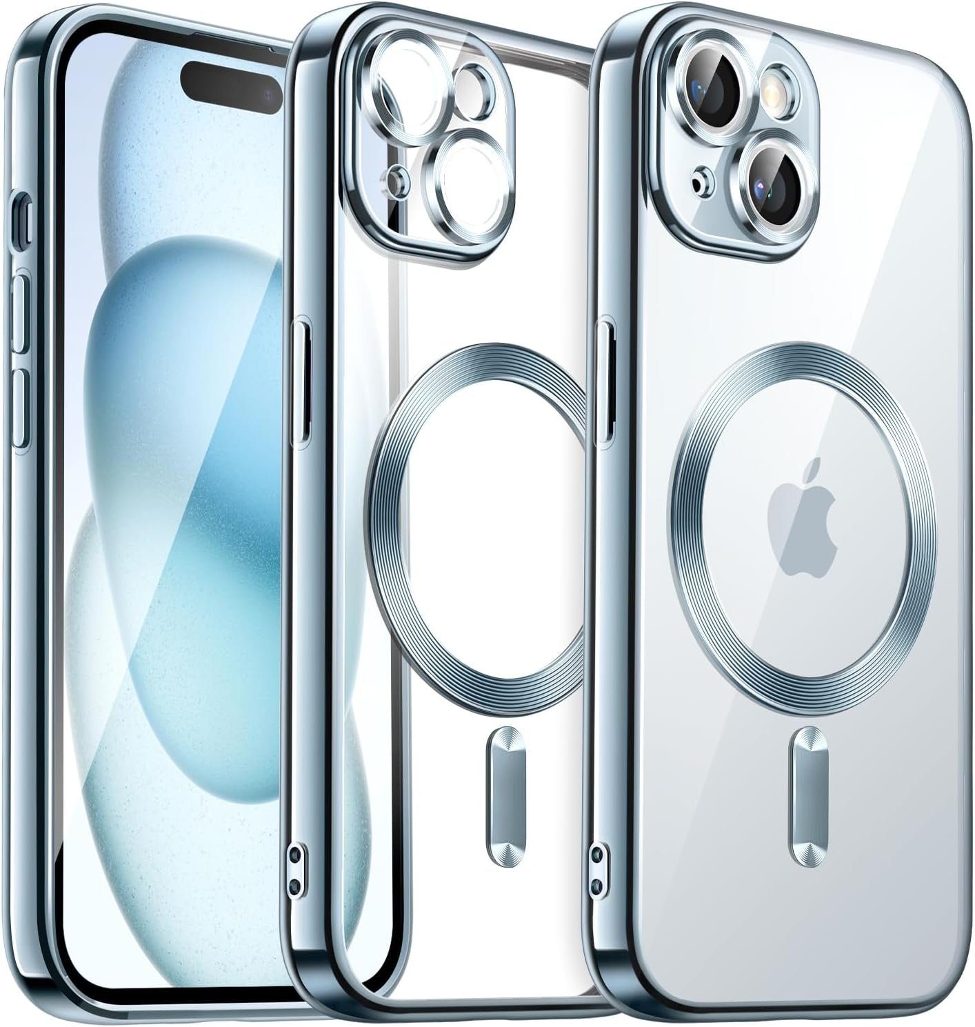 MSM Handyhülle Hülle für iPhone 15 Schutz MagSafe Silikon Slim Case Cover