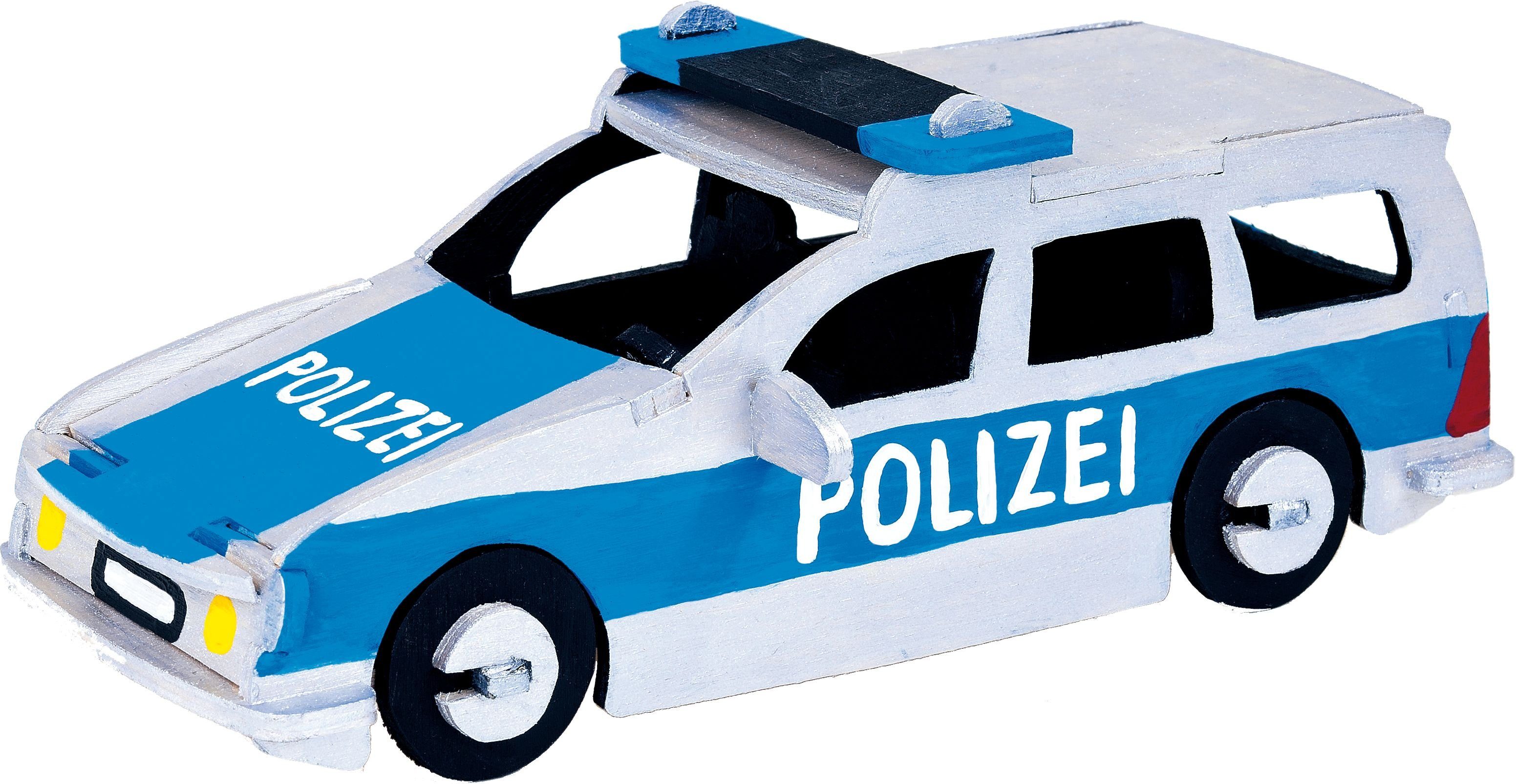 Laubsägevorlage Pebaro Kreativset 358S "Polizeiauto",