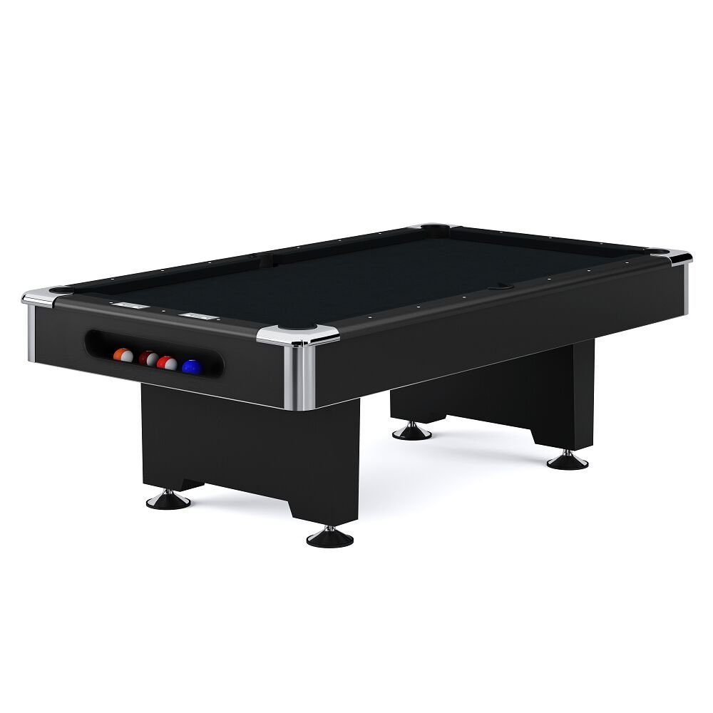 Automaten Hoffmann Billardtisch Billardtisch Club Pro in Schwarz, Turnier Schiefer Billardtisch in 8 ft oder 9 ft Simonis 860 Black, 8 ft (Spielfeld 224x112 cm)