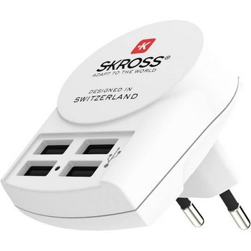 SKROSS Euro USB Charger, 4 x USB Typ-A Reiseadapter