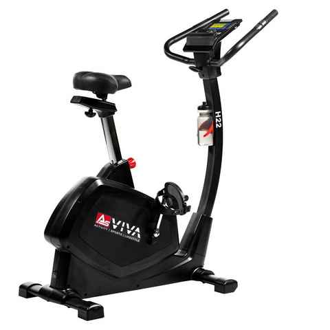 AsVIVA Heimtrainer & Ergometer AsVIVA H22 Pro Bluetooth, Kinomap kompatibel, LED Computer inkl. Tablethalterung