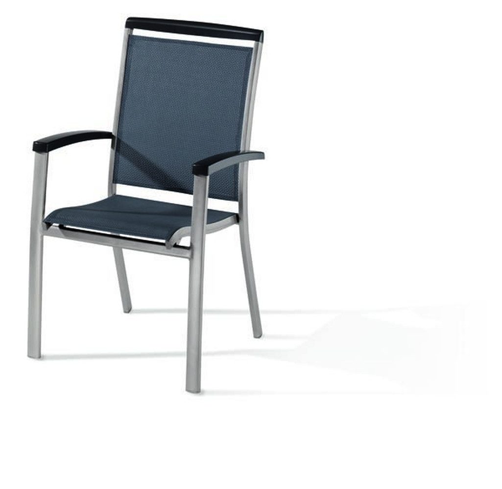 sieger Stapelstuhl Royal, in Grau, Kunstfasergewebe - 70x96x60cm (BxHxT)