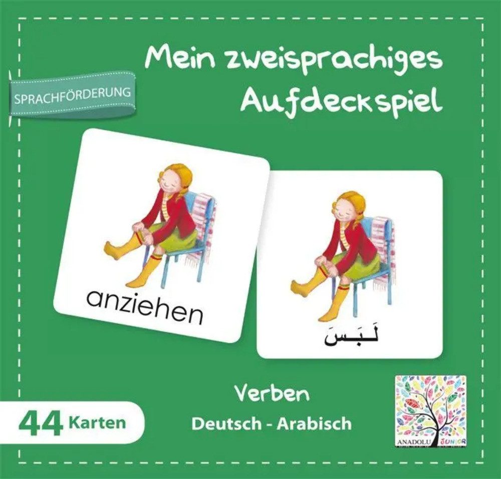 Schulbuchverlag Anadolu Spiel Mein zweisprachiges Aufdeckspiel, Verben Deutsch-Arabisch...