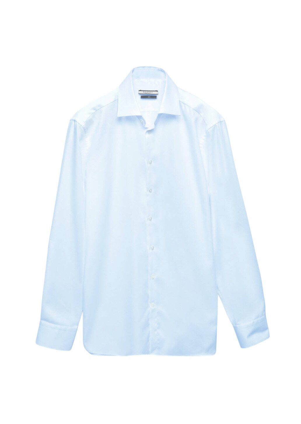 Hemdbluse Einfarbiges, normal geschnittenes, gewebtes klassisches Hemd aus 100 %