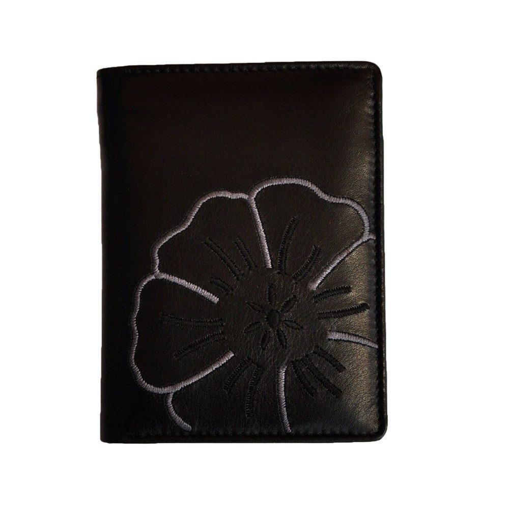 BRANCO Geldbörse Schicke Damen-Geldbörse / Portemonnaie, Leder, Schwarz, Branco 22369