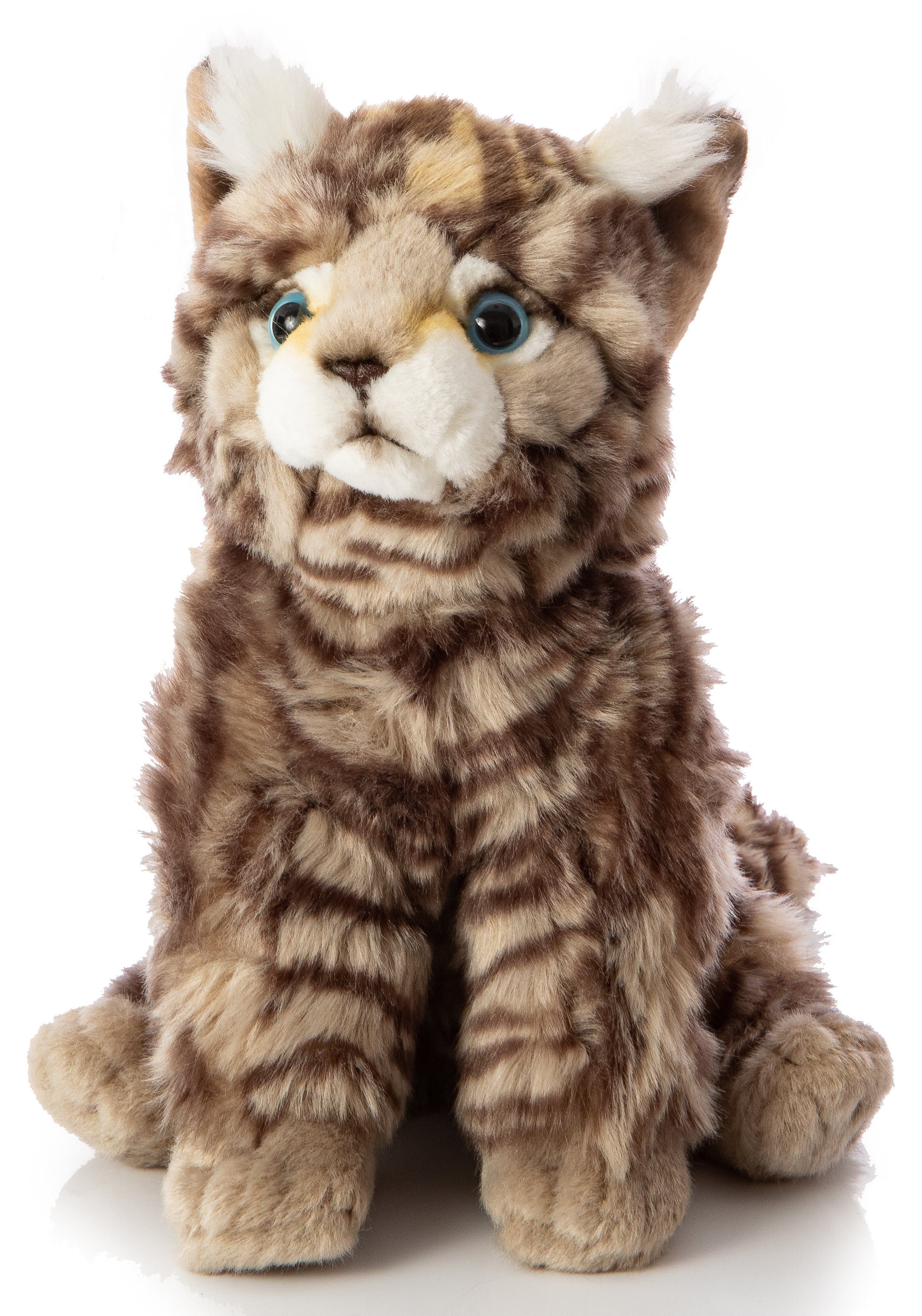 Uni-Toys Kuscheltier Wildkatze grau-getigert - Höhe 22 cm - Plüsch-Katze, P günstig online kaufen