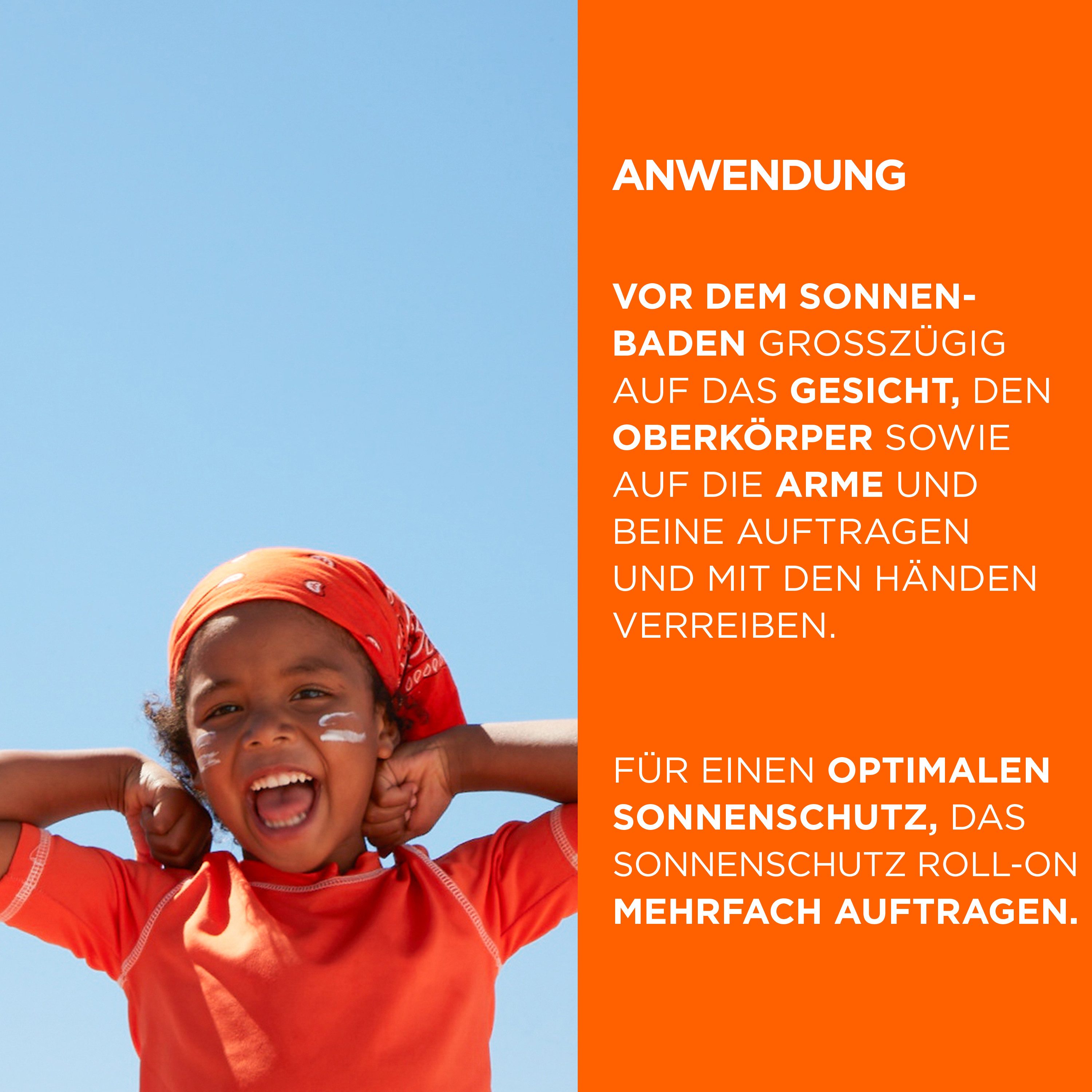 GARNIER Sonnenschutzstift Garnier Ambre Solaire Kids Sensitive expert+ Roll-On LSF 50+