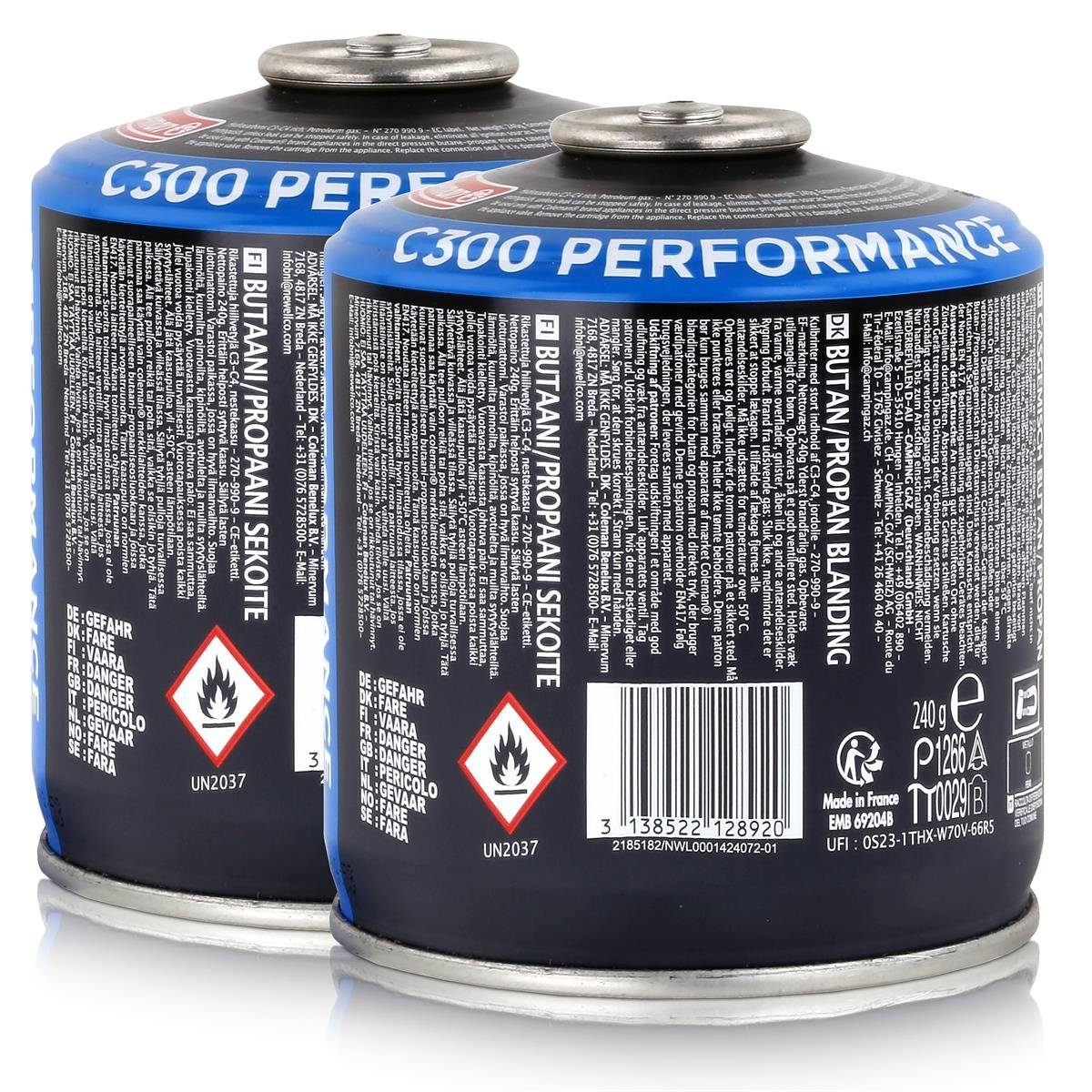 COLEMAN Camping-Gas Coleman C300 Performance Gaskartusche 240g - Schraubkartusche (2er Pac