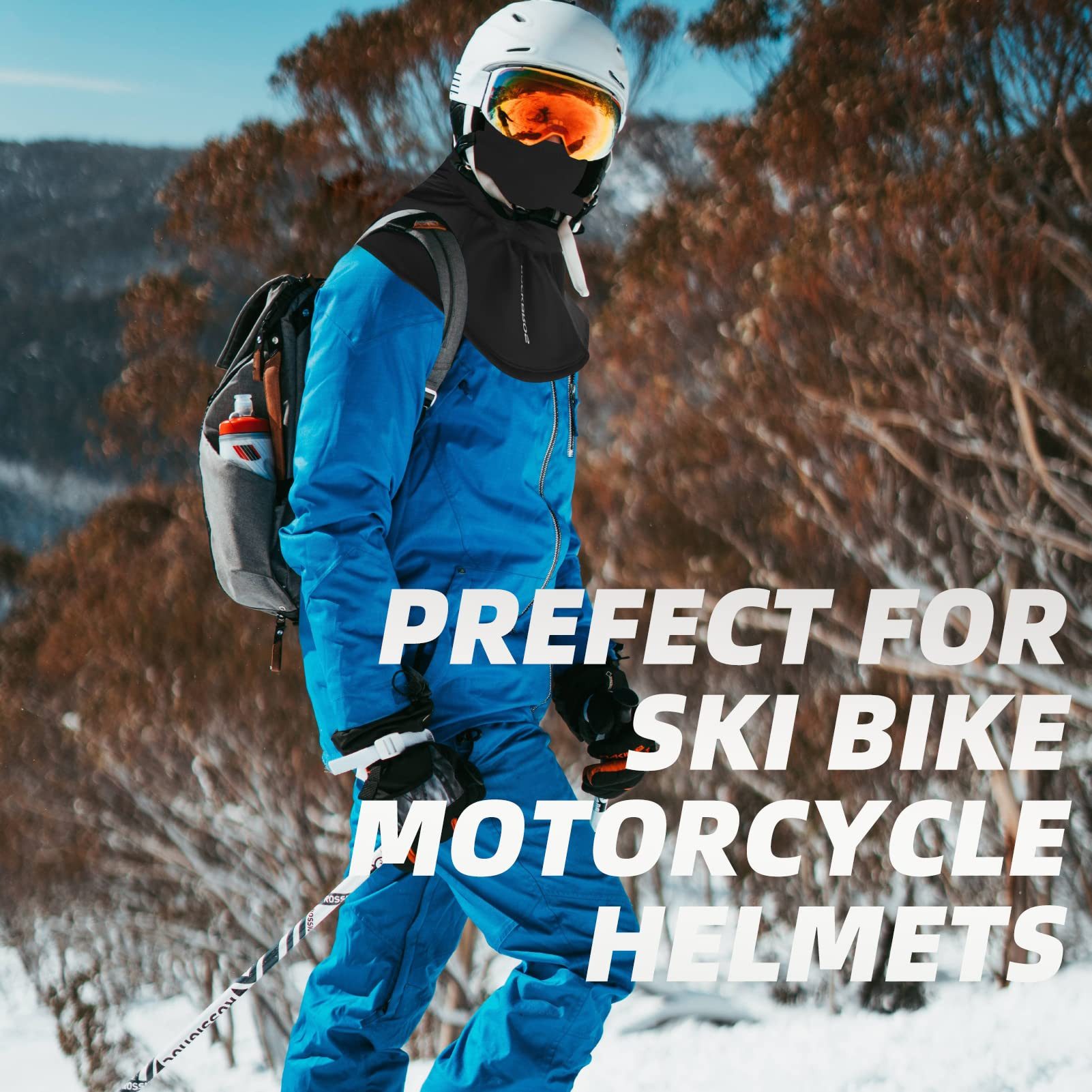 ROCKBROS Sturmhaube Winter Balaclava Radsport Sturmmaske Winddicht Atmungsaktiv brillöcher