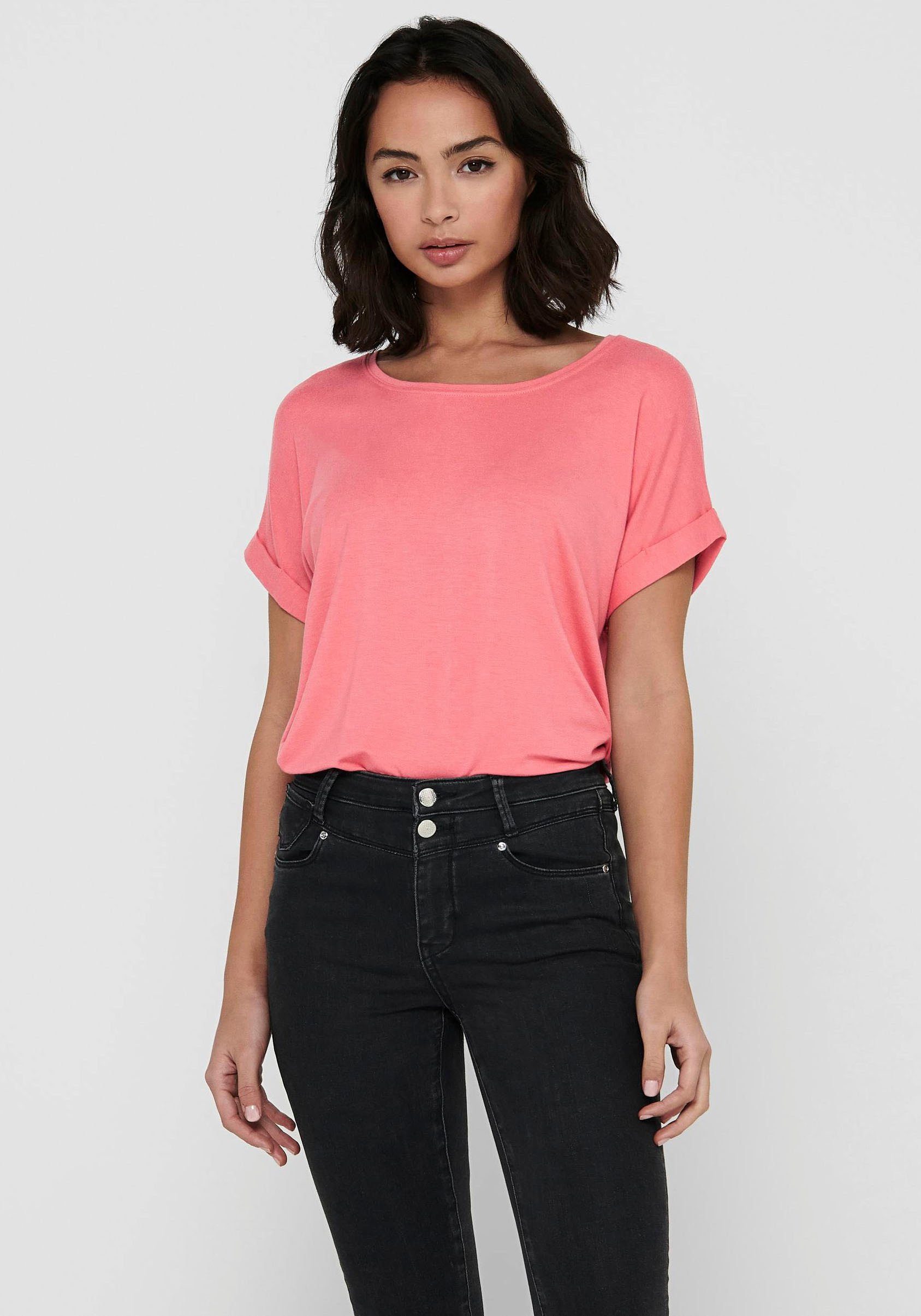 ONLY T-Shirt ONLMOSTER – Kurzarmshirt mit Aufschlag und klassischem Look un günstig online kaufen