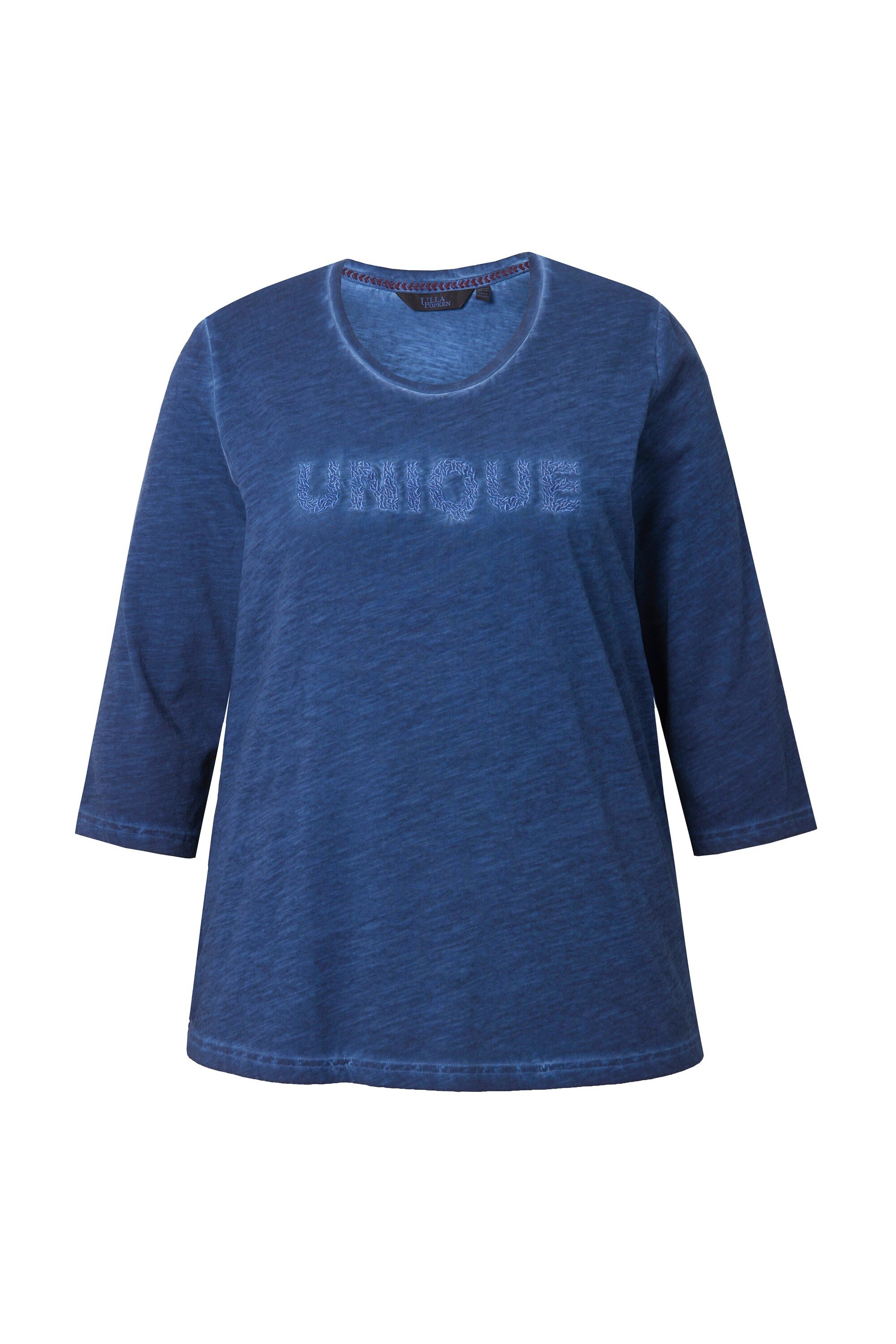 Ulla Popken T-Shirt Shirt Statementstickerei Classic günstig online kaufen
