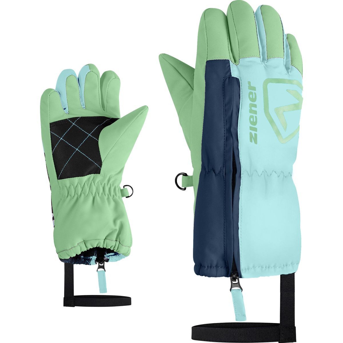 Ziener Skihandschuhe Leo-z Glove Mini Trendige, wind- und wasserabweisende Skihandschuhe für Kinder mit