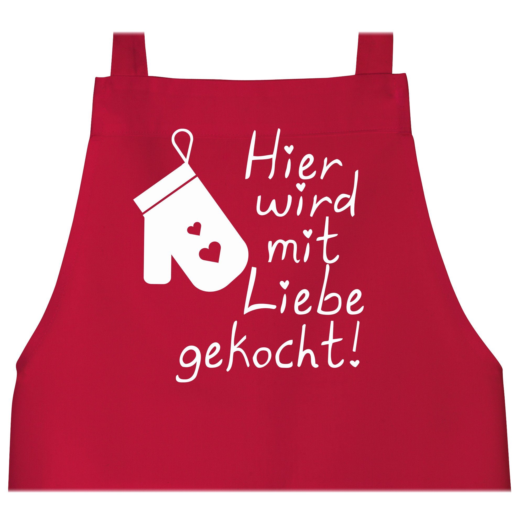 Shirtracer Grillschürze »Hier wird mit Liebe gekocht Kochschürze