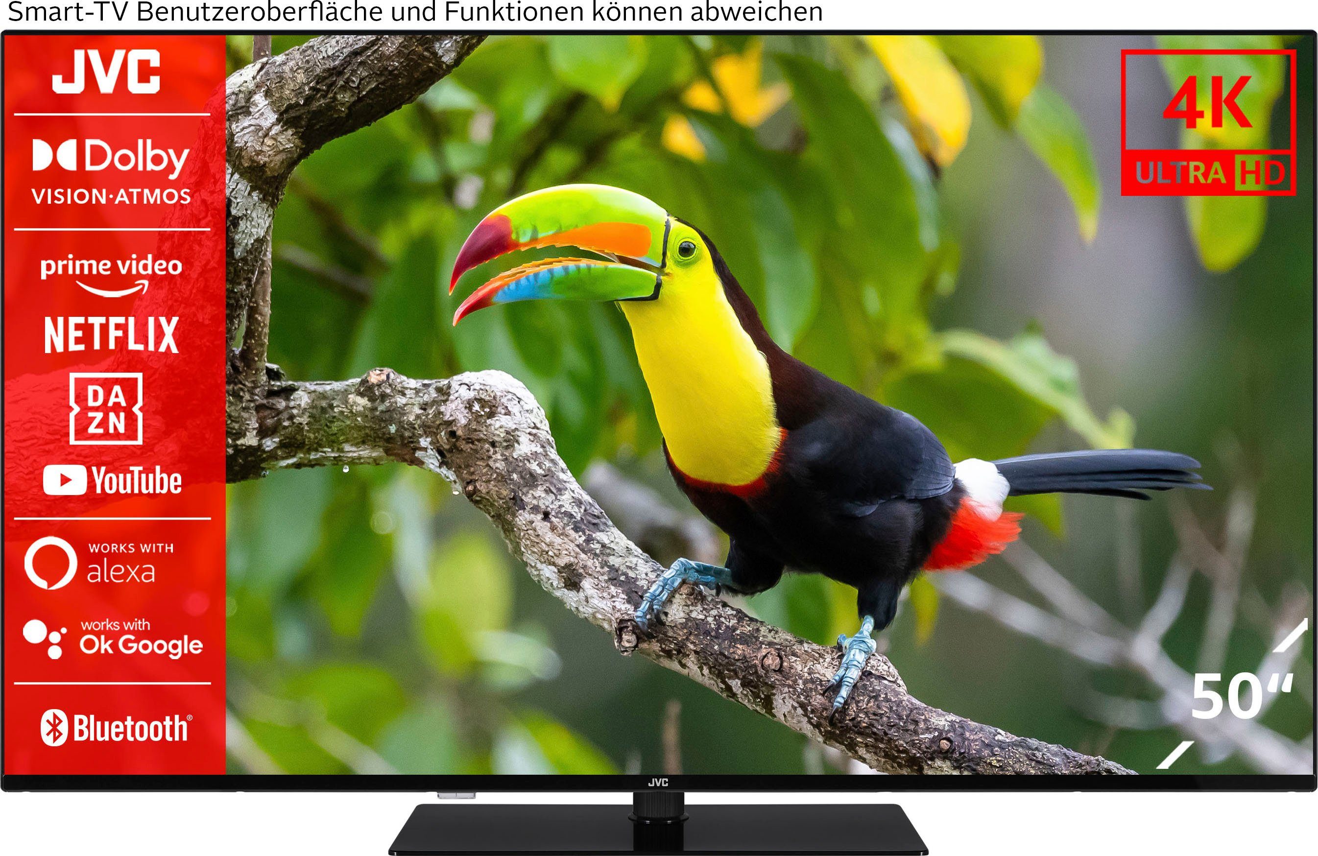 HD, Ultra JVC LT-50VU6355 Zoll, cm/50 LED-Fernseher Smart-TV) 4K (126