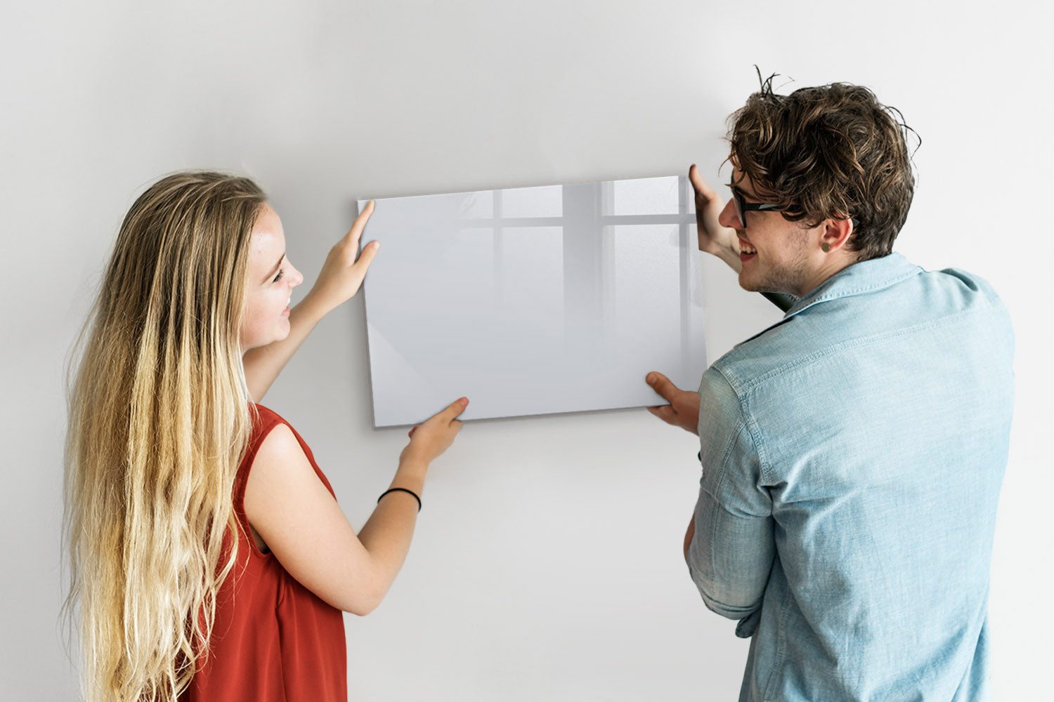 Tulup Magnettafel Notiztafel aus Gehärtetem Glas, 5 Magnete, Marker und Schwamm