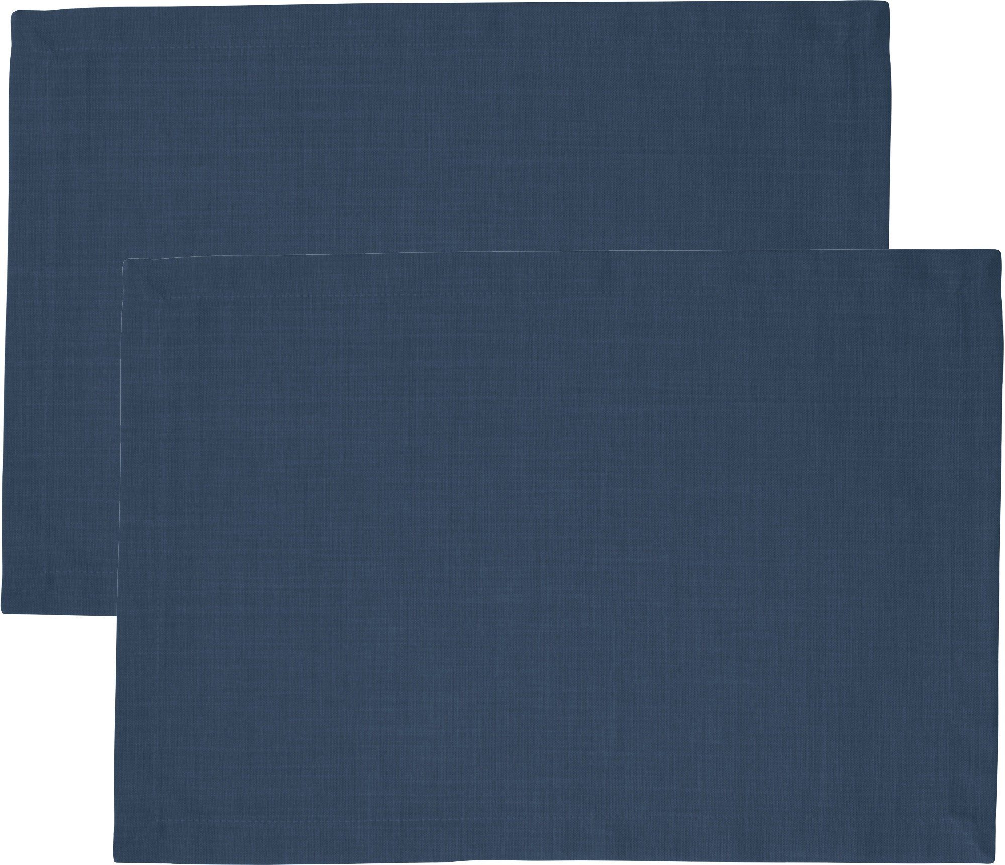Platzset, Tischset "Loft" 2er-Pack, sander table + home, (2-St), fleckabweisend Uni jeansblau | Tischsets