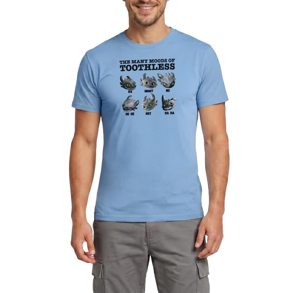 Spreadshirt T-Shirt Drachenzähmen Leicht Gemacht Ohnezahns Stimmungen Männer T-Shirt (1-tlg)