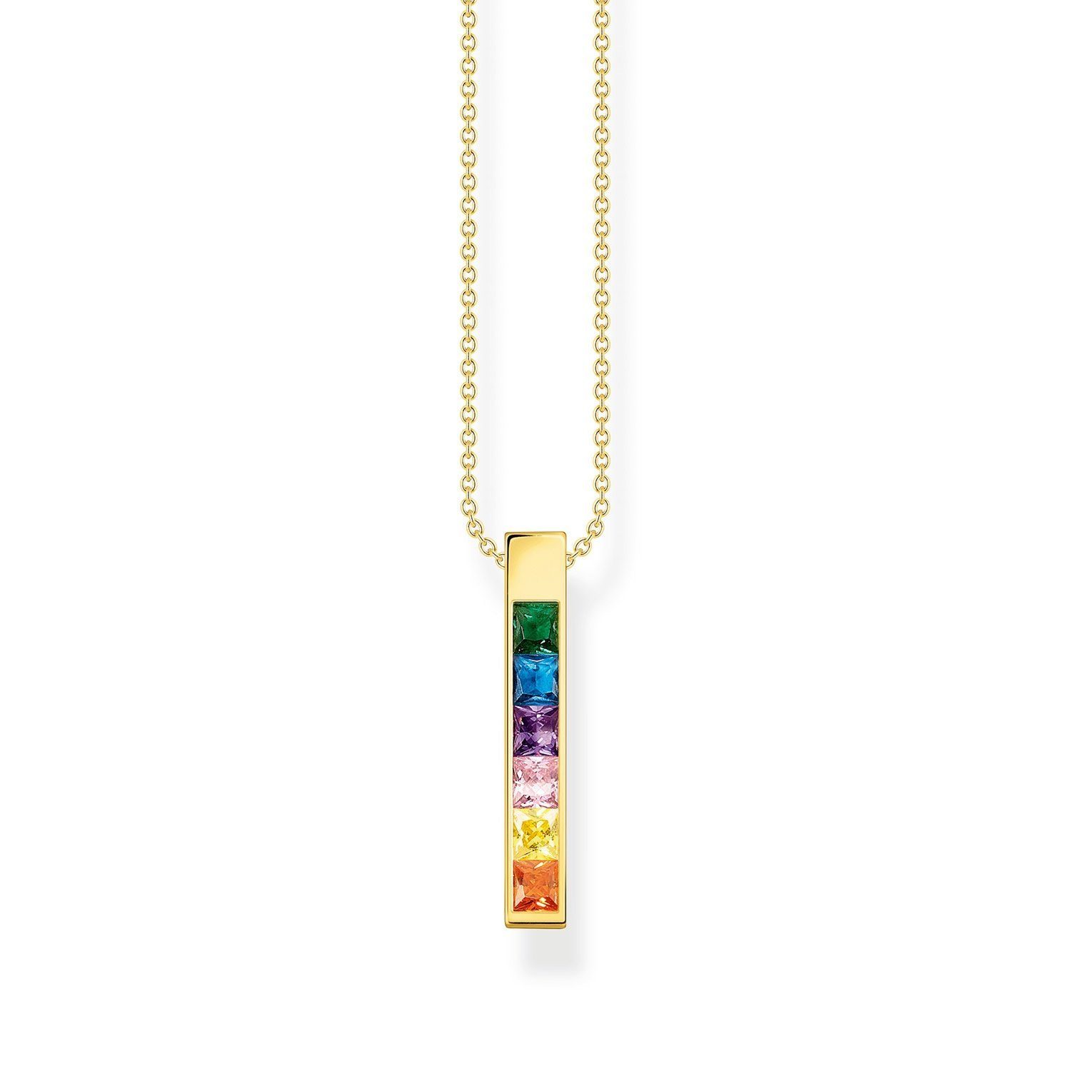 THOMAS SABO Collier Bunte Steine Goldfar...
