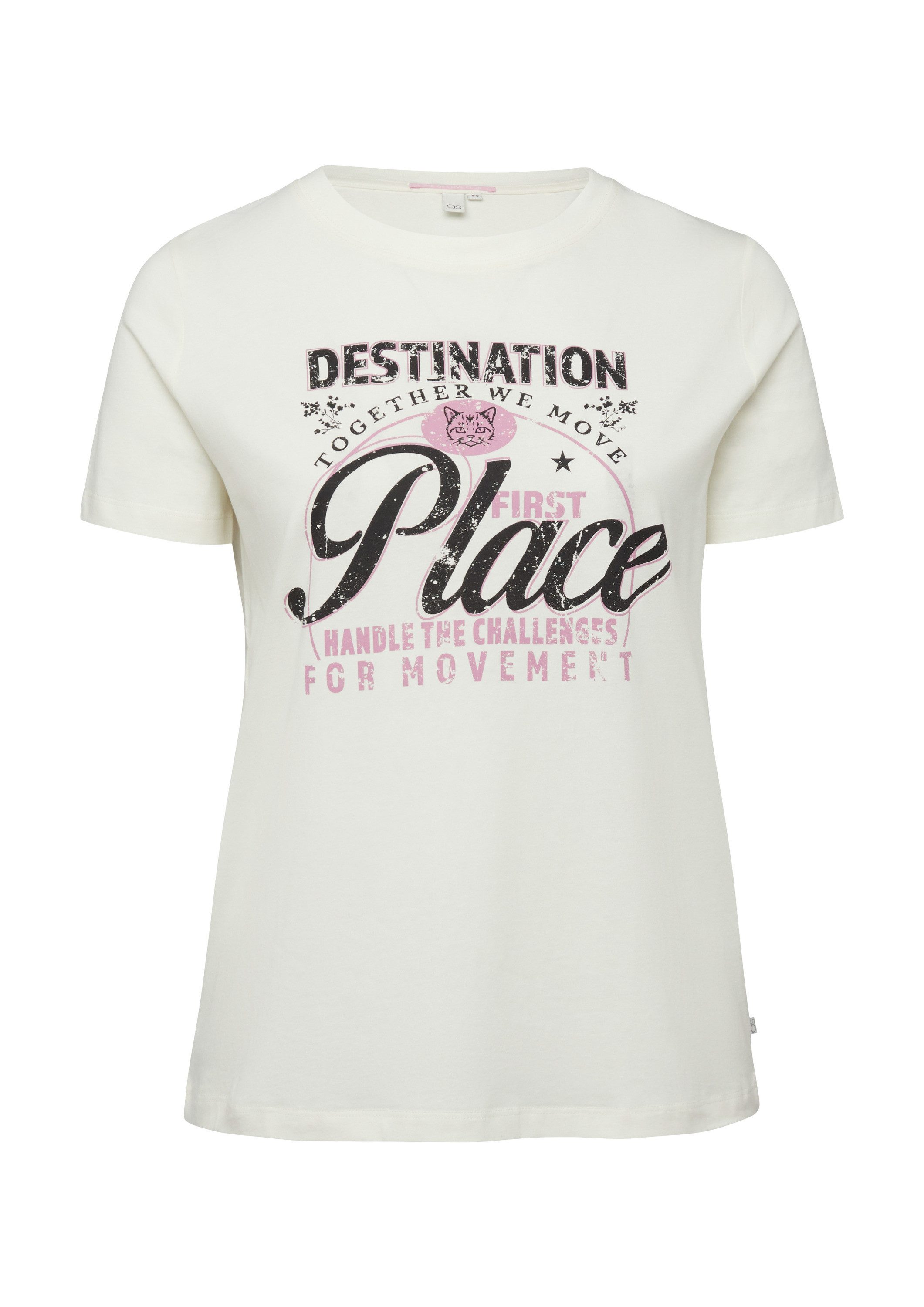 QS Kurzarmshirt T-Shirt T-Shirt mit Frontprint günstig online kaufen