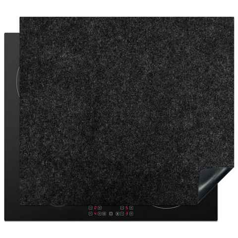 MuchoWow Herd-Abdeckplatte Granit - Schwarz - Granitstruktur - Dunkel, Vinyl, (1 tlg), Herdabdeckplatte für die Küche, einteilig, 60x50 cm