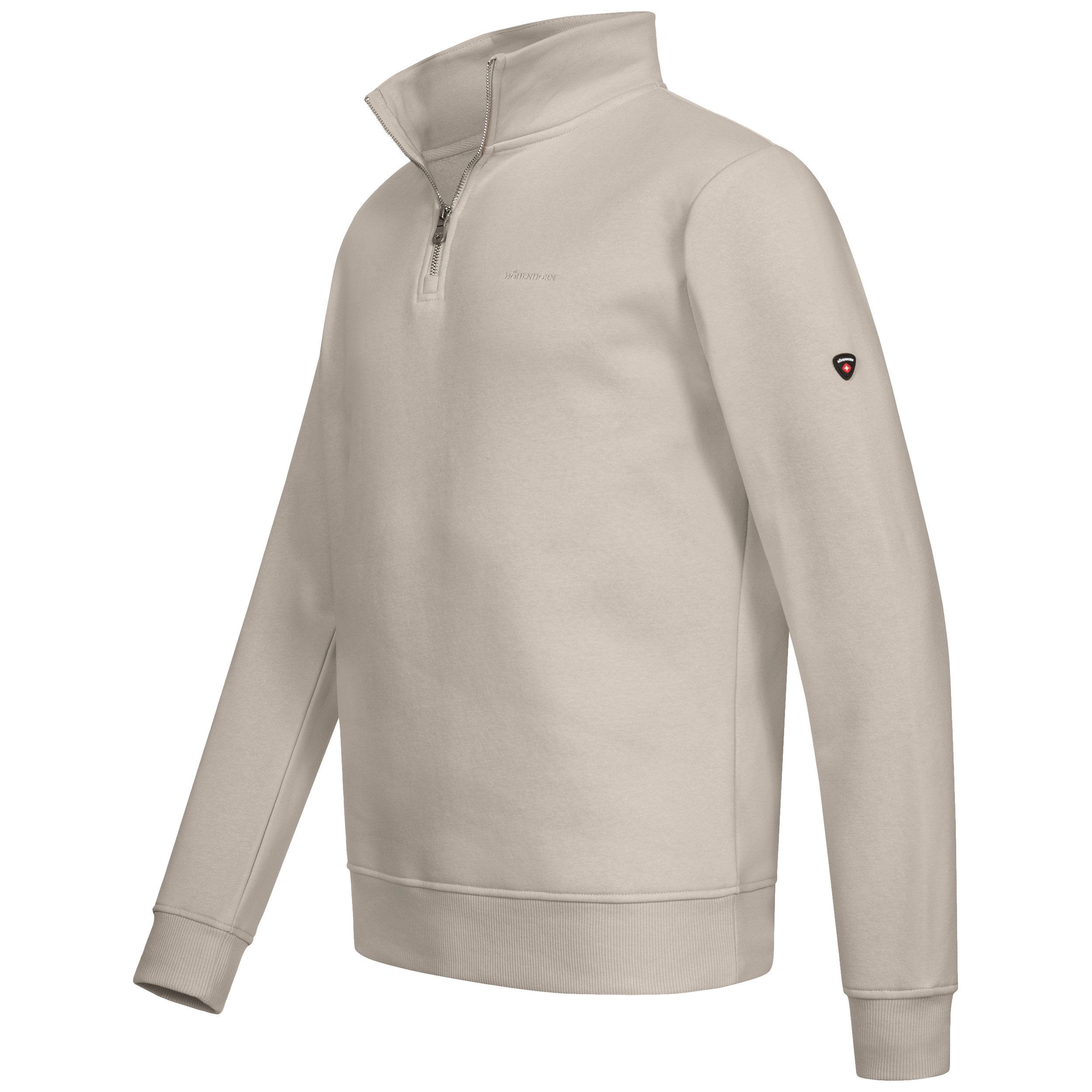 Höhenhorn Troyer Troiberg Herren Pullover für Männer 1/4 Zip Sweatshirt mit Kragen Hochwertige Baumwolle, weiche Innenseite, angenehm warm