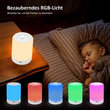 Novostella LED Nachtlicht Baby Nachtlicht LED Kinder RGB Lampe USB Nachttischlampe, LED Nachtlicht