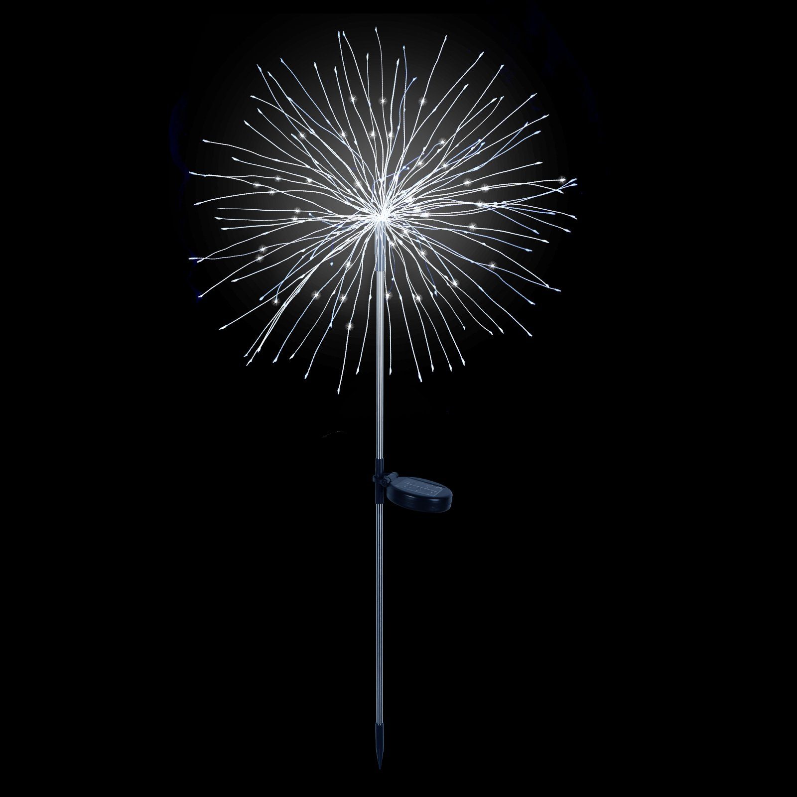 Salcar LED Solarleuchte 2er 180 LED Solarlampe Feuerwerk Gartenleuchte Weihnachtsdeko, LED fest integriert, Kaltweiß, 8 Modi Solarleuchten für Garten Außen LED  – Bild 5 von 5