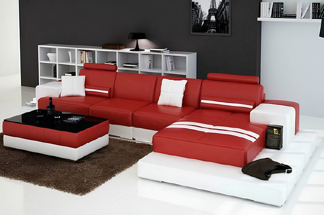 Ecksofa Ledersofa Ecksofa Sofa Couch Design Sitz Polster Garnitur