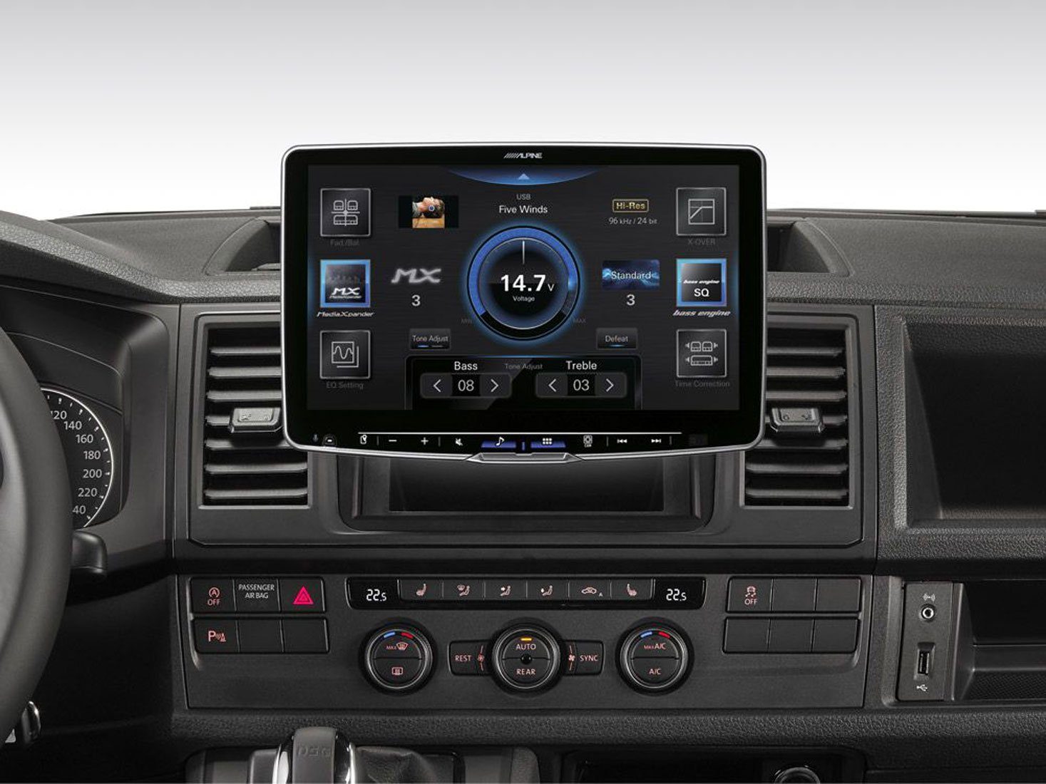ALPINE iLX-F115T61 Radio 11-Zoll Autoradio VW Volkswagen Android T6.1 DAB+ Bluetooth