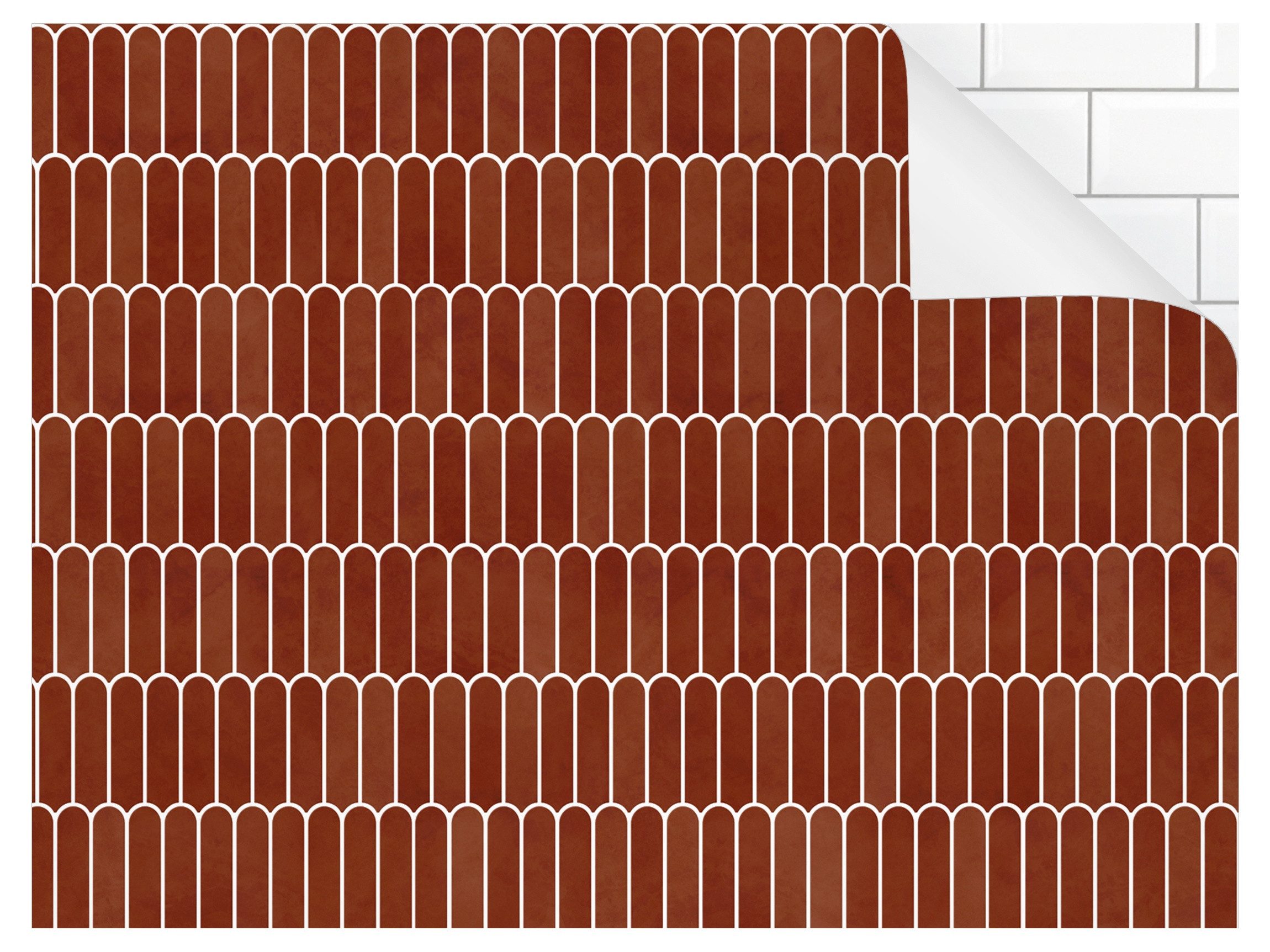 Bilderdepot24 Küchenrückwand selbstklebend rot mit Motiv, (1-tlg., Nischenrückwand - für Fliesenspiegel ohne Bohren - glänzend), Nischenrückwand Fliesenoptik fugenlos Wandpaneel Küche Herd