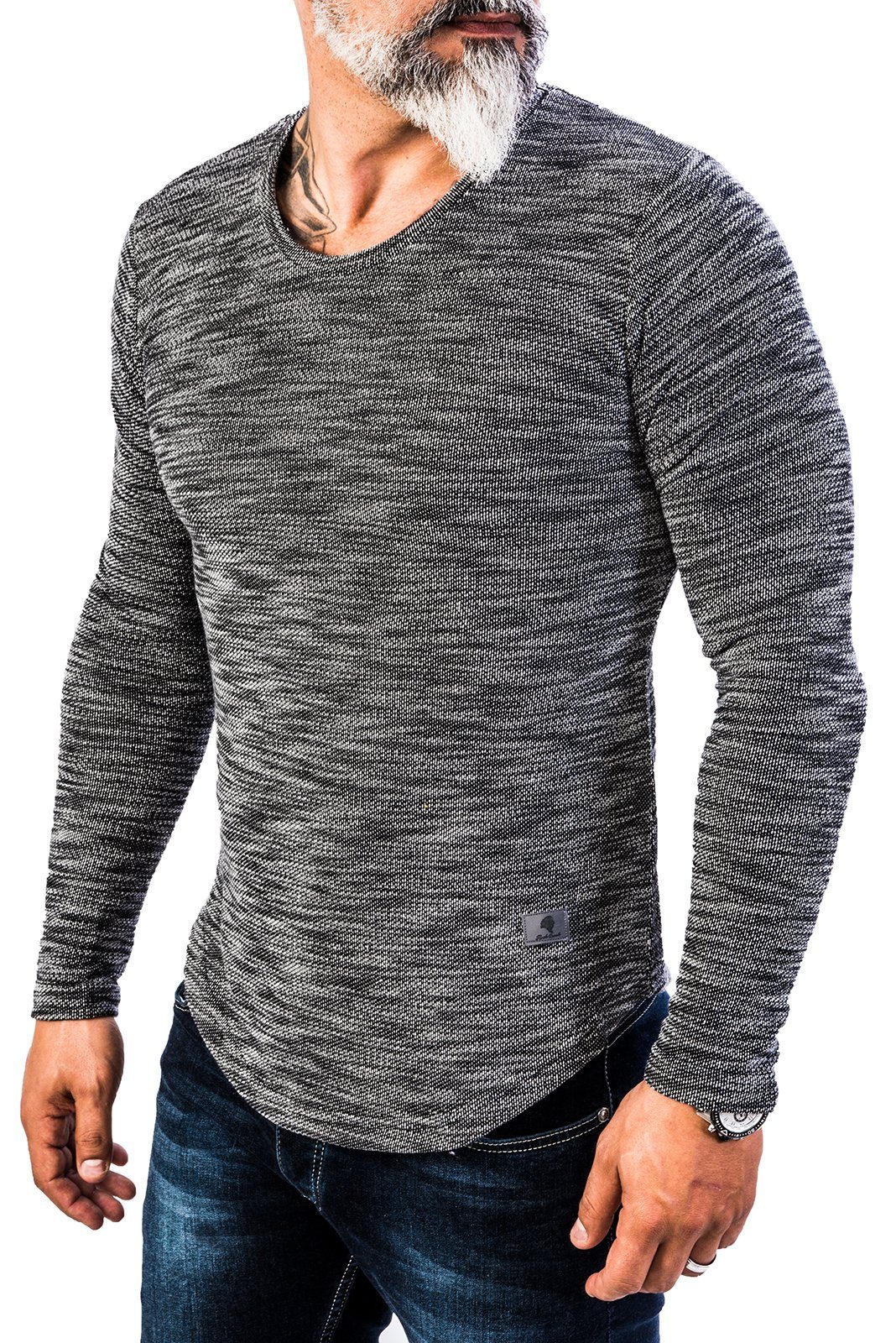 Rock Creek Sweatshirt Herren Longsleeve Shirt H-144 Schwarz | Sweatshirts