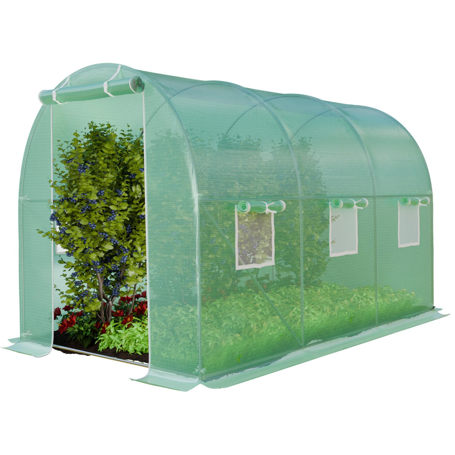 GARMIO Gewächshaus Foliengewächshaus, ...