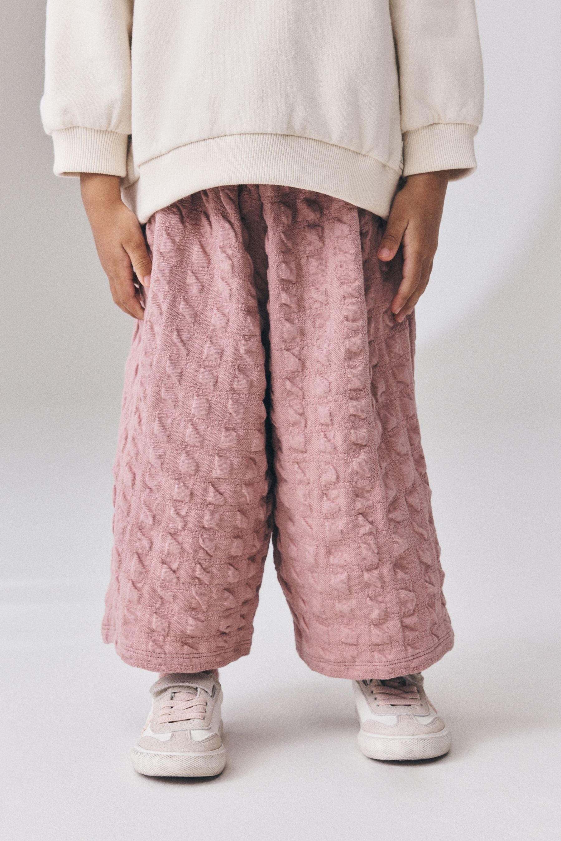 Next Palazzohose Strukturierte Hose mit weitem Bein (1-tlg) – Bild 5 von 5