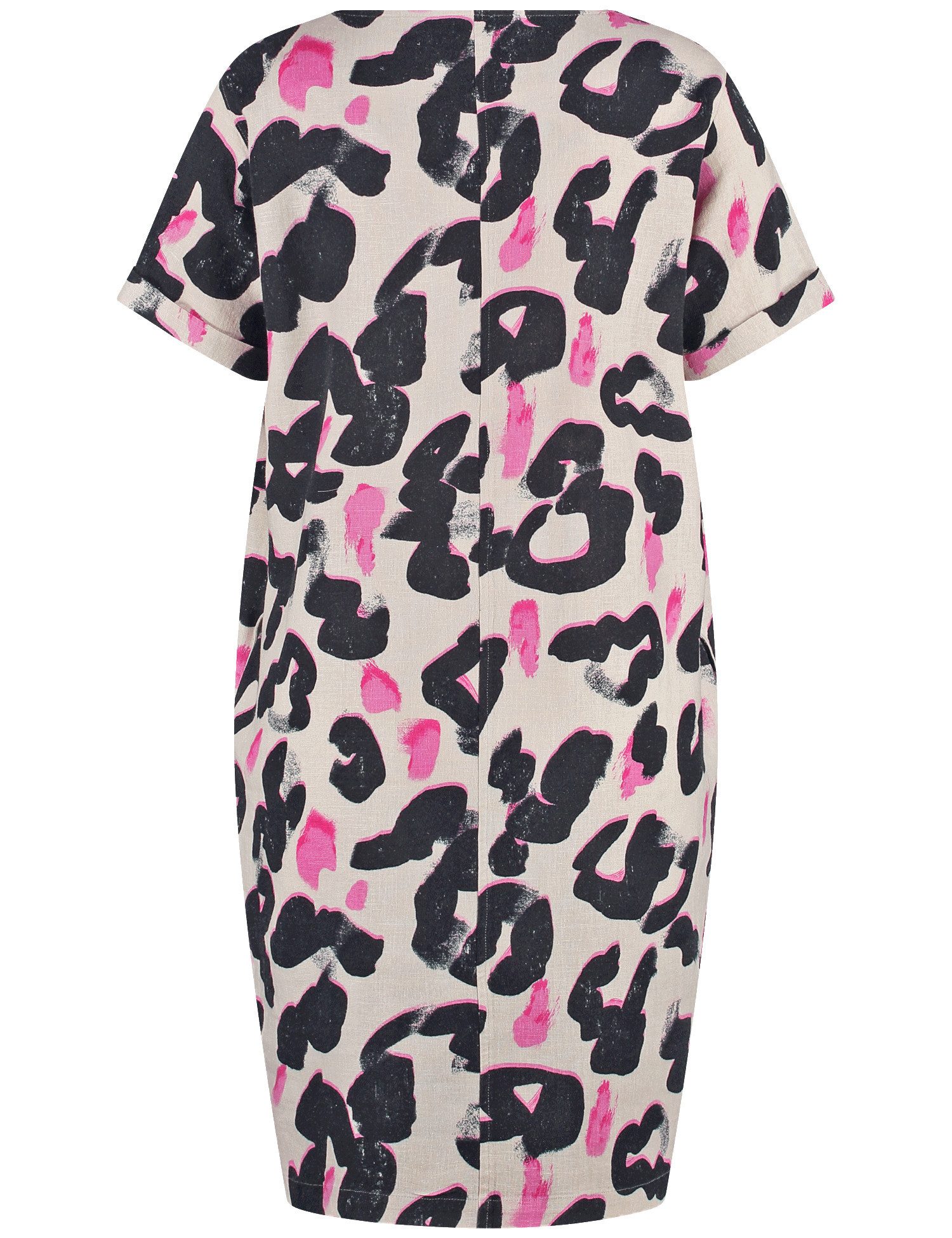 Taifun Midikleid – Midikleid mit All-Over-Print & Rundhalsausschnitt - Kurzarm