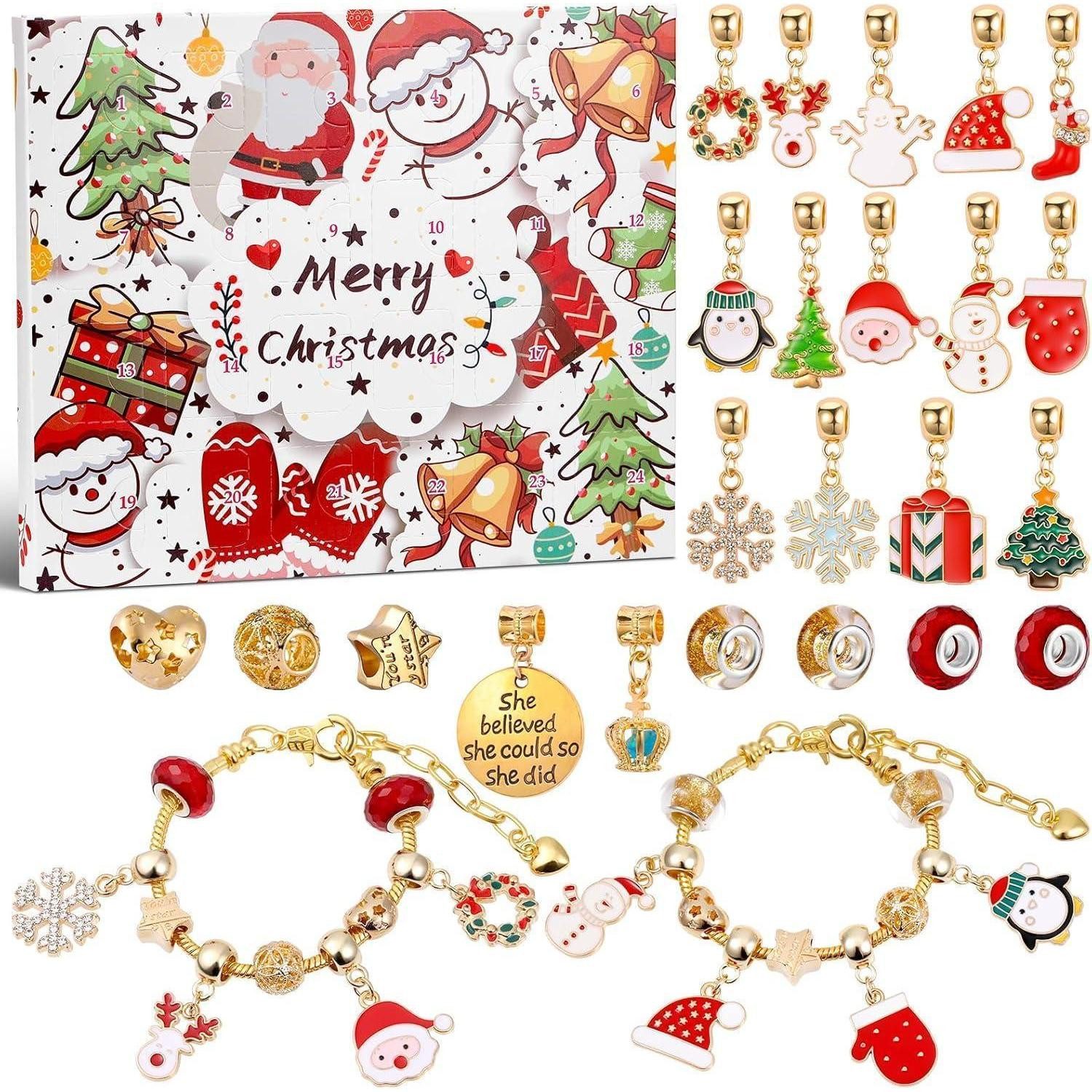 LuxusKollektion Schmuck-Adventskalender Schmuck Adventskalender 2024 für Mädchen 5-11 Jahre (2