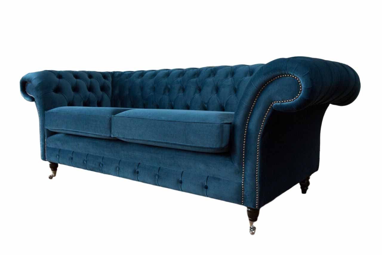 JVmoebel Chesterfield-Sofa, Chesterfield Sofa Wohnzimmer Klassisch Couch Design Sofas