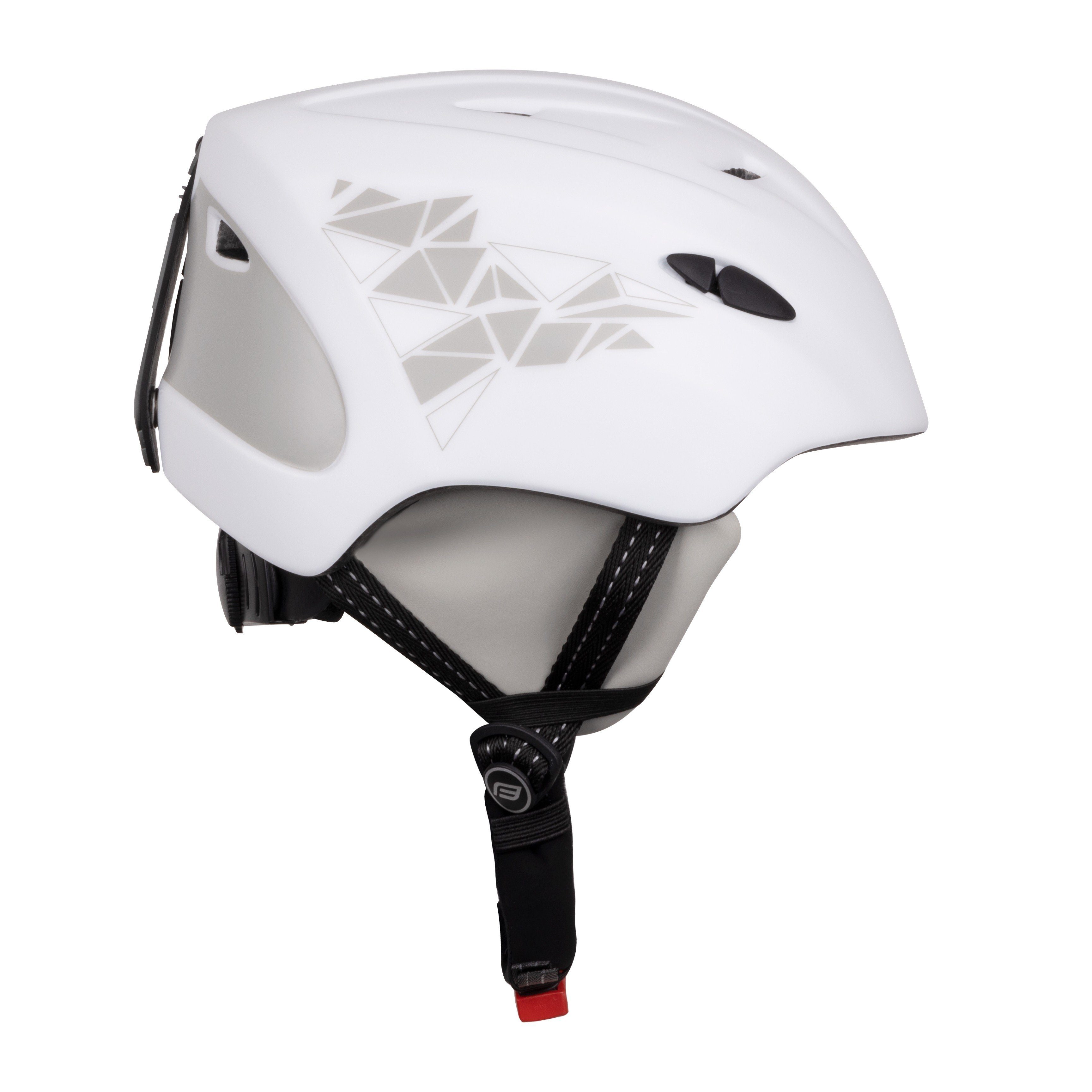 FORCE Skihelm Helm FORCE SKI weiss grey print XS-S
