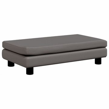 vidaXL Kindersofa Kindersofa mit Hocker Grau 100x50x30 cm Kunstleder Kindercouch Kinderm