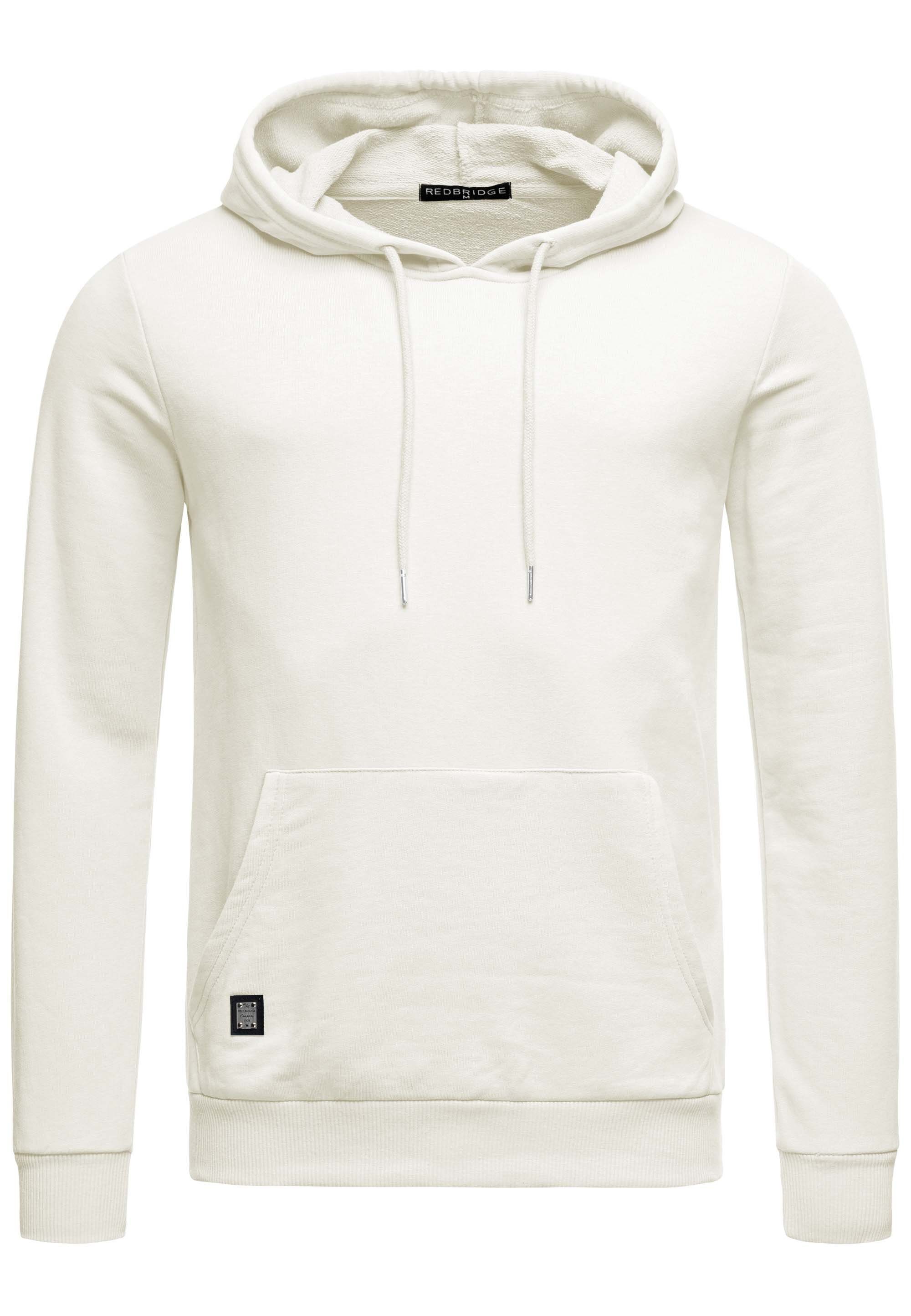 RedBridge Kapuzensweatshirt Hoodie mit Kängurutasche Premium Qualität Creme