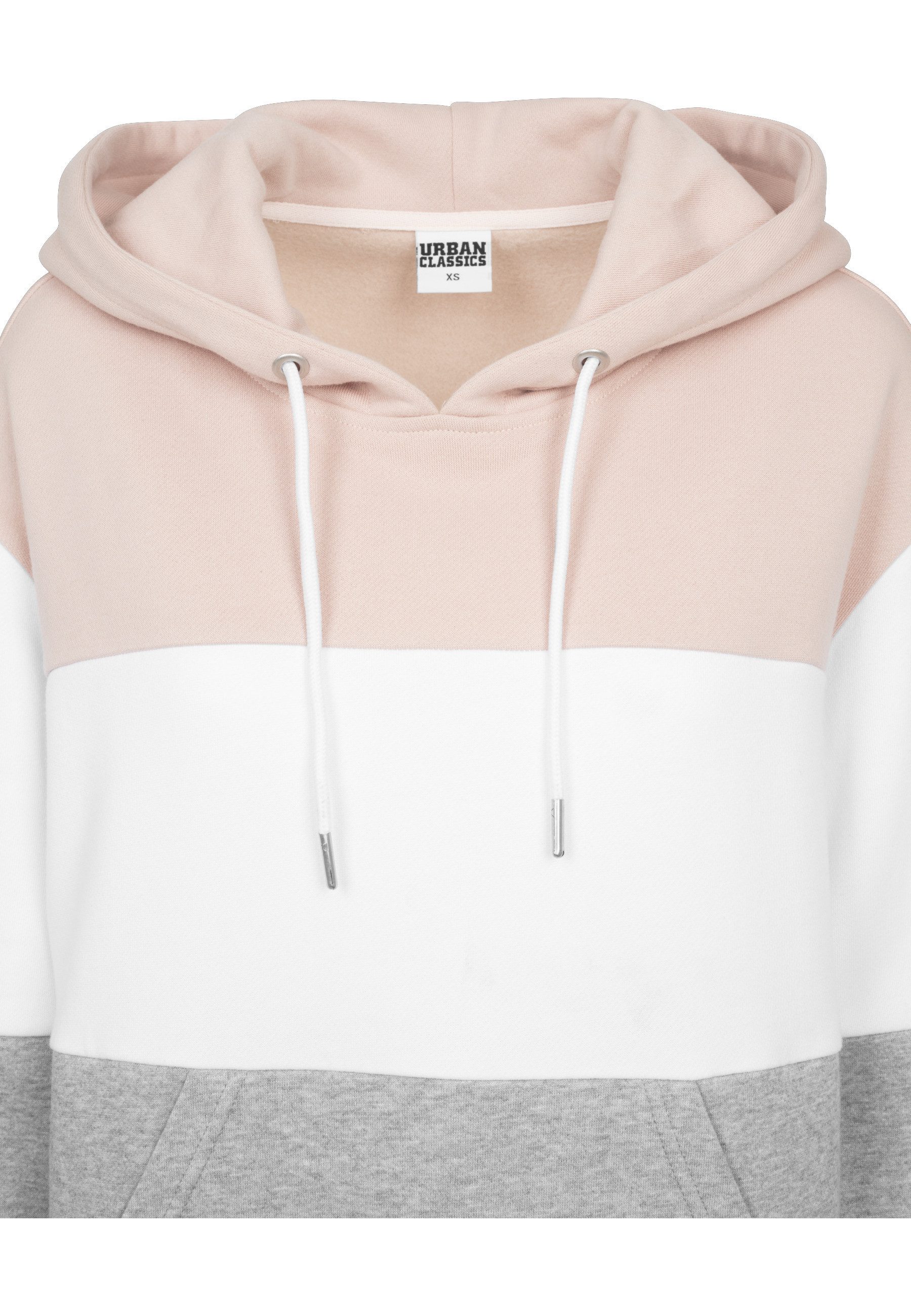 URBAN CLASSICS Rundhalspullover Urban Classics Damen Ladies Oversize 3-Tone Hoody (1-tlg)